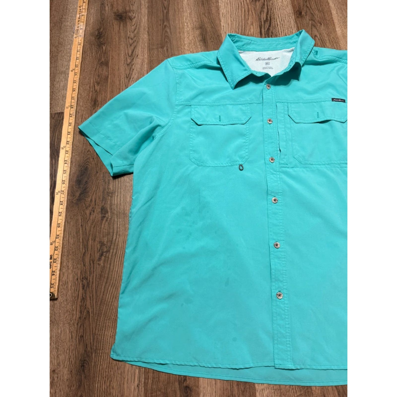 Eddie Bauer Eddie Bauer Shirt Men's XL Green Button Up Short Sleeve Front Pockets Size US XL / EU 56 / 4 - 4 Thumbnail