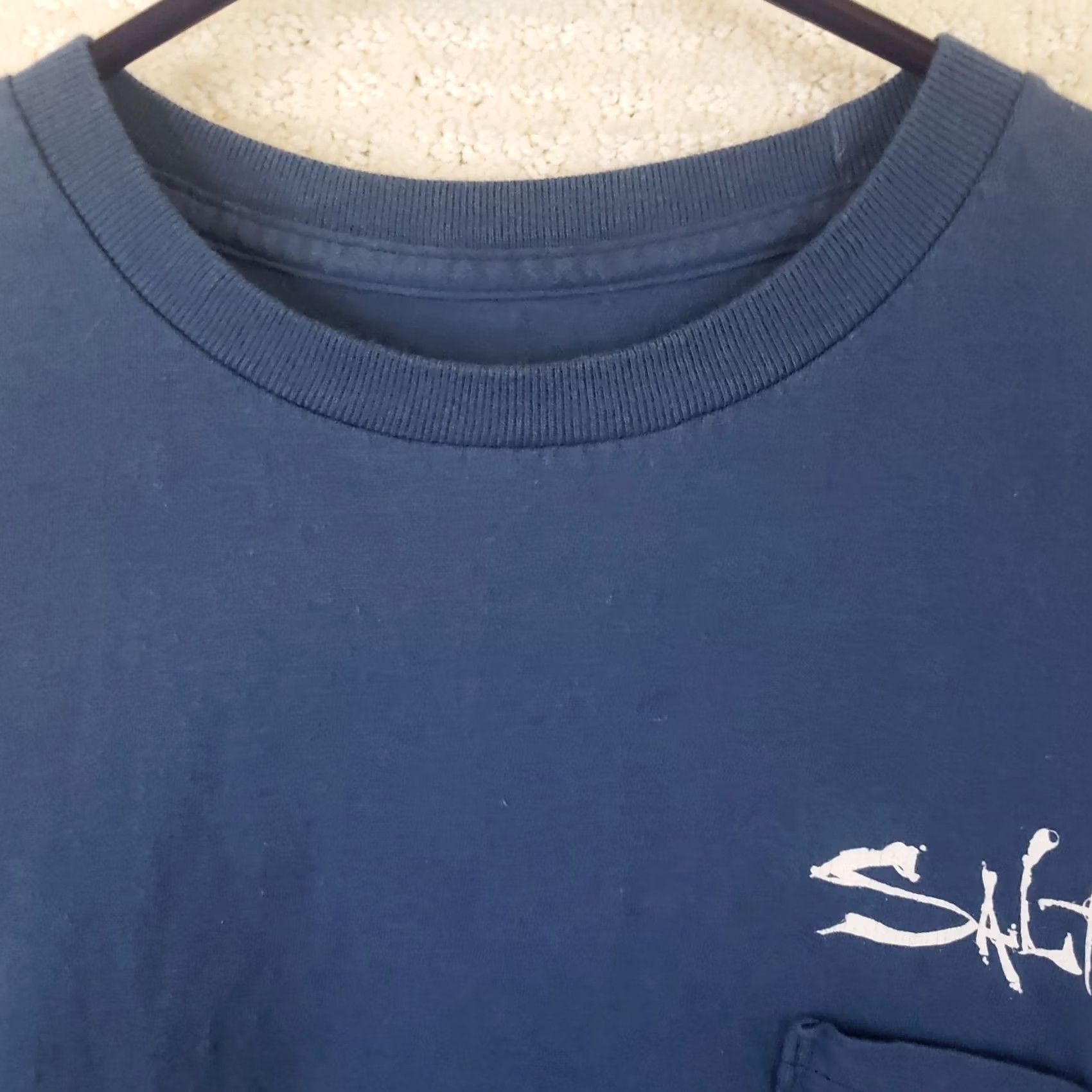 Vintage Salt Life Live Salty Men's Blue Long Sleeve Graphic Logo T-Shirt S Size US S / EU 44-46 / 1 - 5 Thumbnail