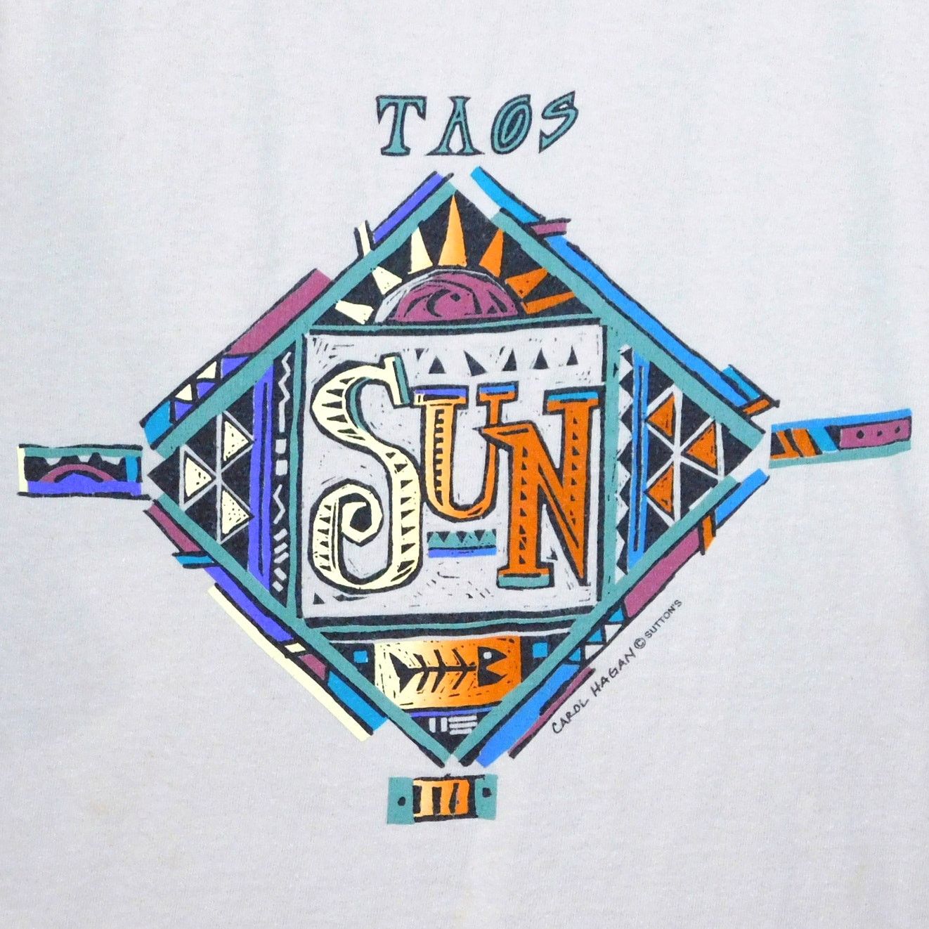Hanes Vintage 90s Taos New Mexico T Shirt Size XL Sun Carol Hagan Size US XL / EU 56 / 4 - 4 Thumbnail