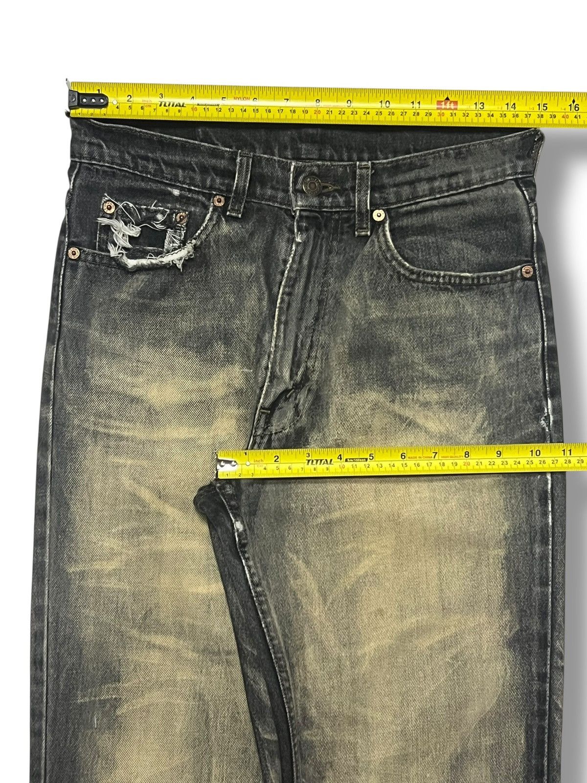 Levi's Vintage 90s Levi’s 515 - Black Mud Wash Denim Size US 29 - 18 Thumbnail
