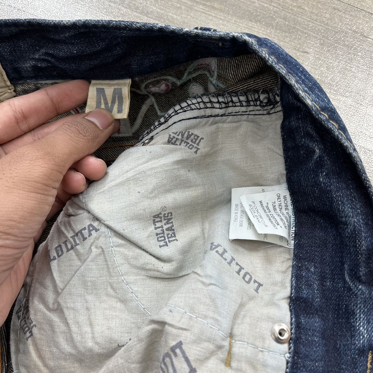 If Six Was Nine × Japanese Brand × Le Grande Bleu (L.G.B.) Vtg Lolita Embroidered Flare Jeans Faded Exotic Denim Y2K Size US 31 - 9 Thumbnail