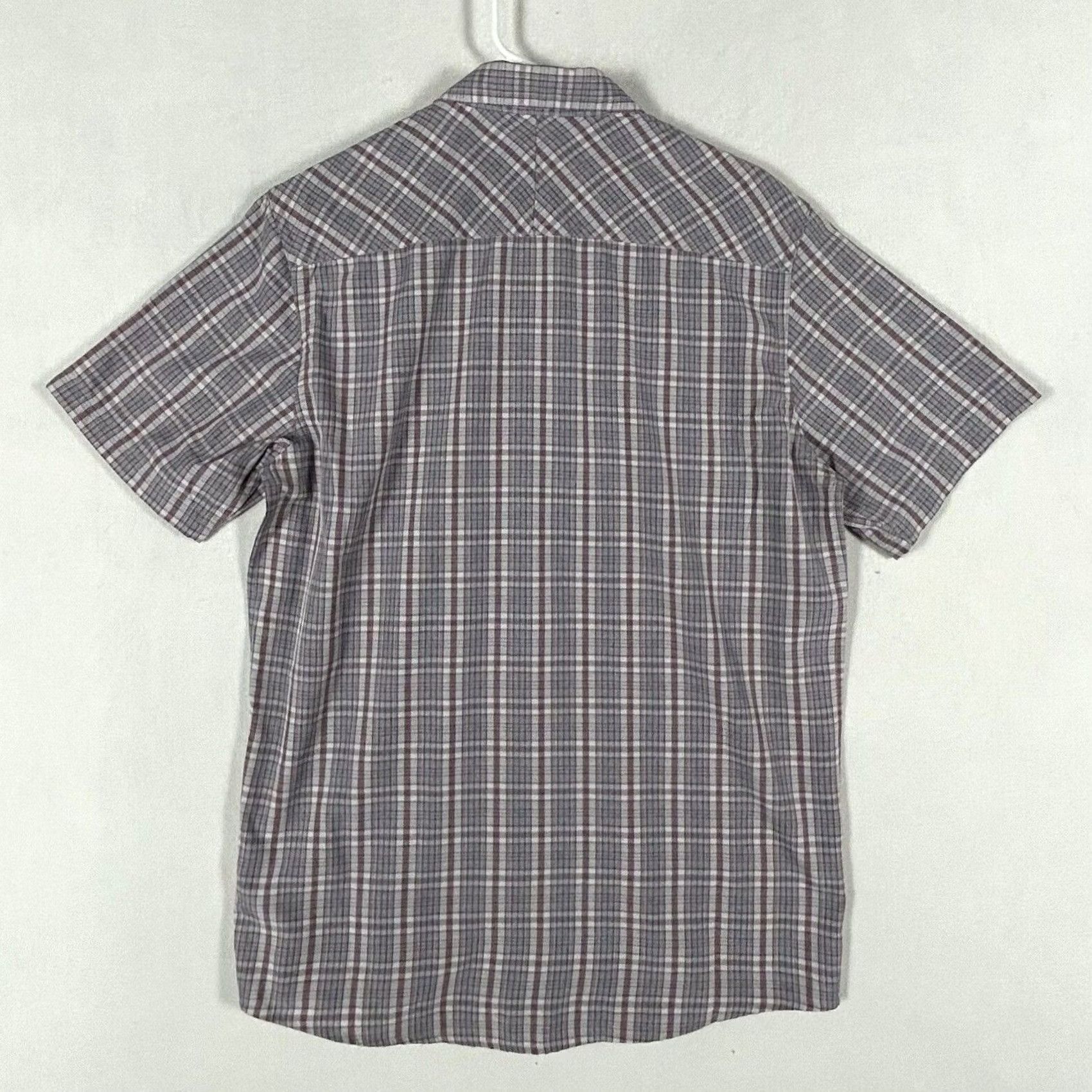 Wrangler Wrangler ATG Utility Shirt Red Short Sleeve Button-Up Nylon Polyester Outdoor Mens M Size US M / EU 48-50 / 2 - 6 Thumbnail