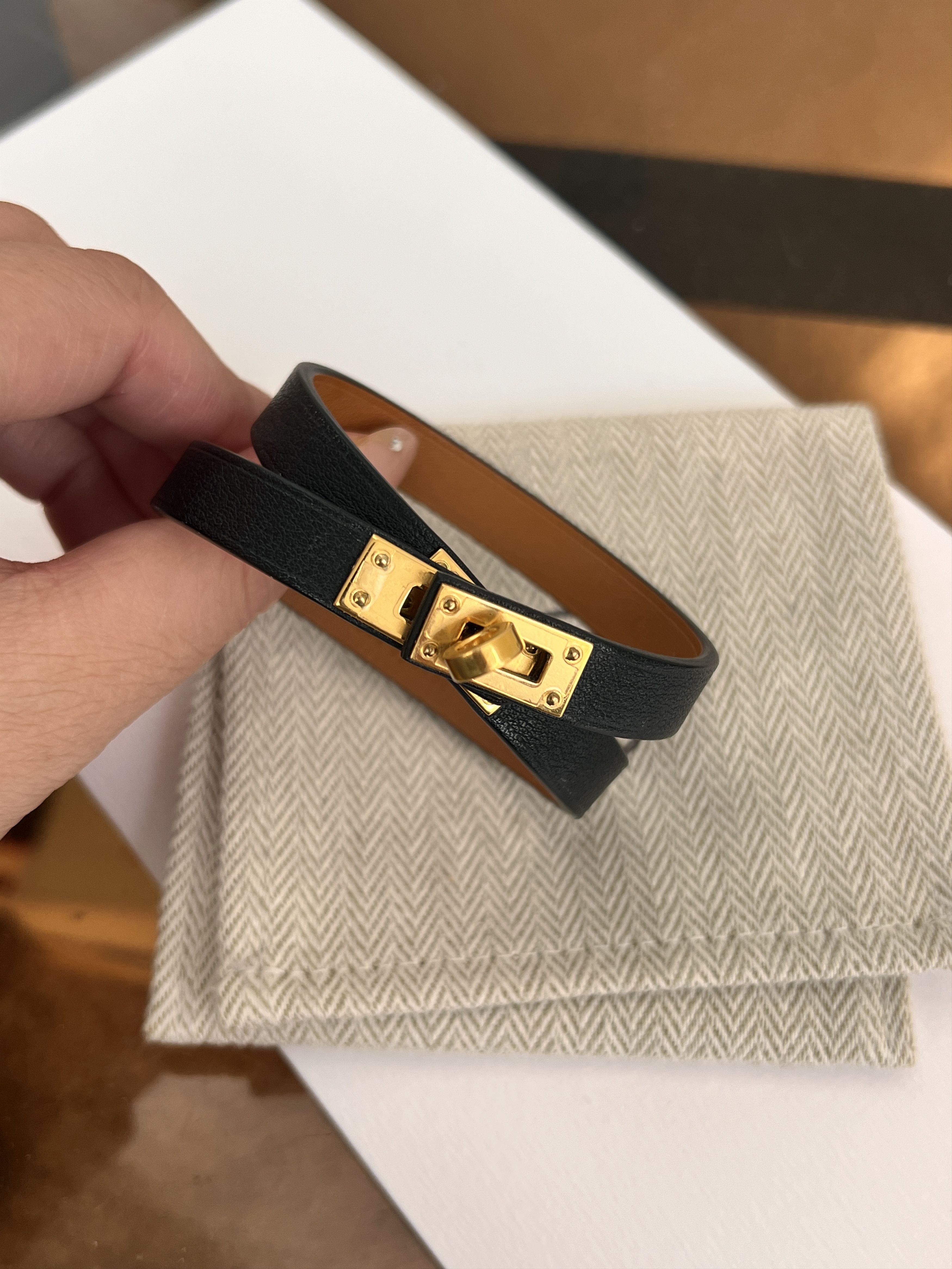 Hermes Mini Kelly Double Tour bracelet, Black Size ONE SIZE - 1 Thumbnail