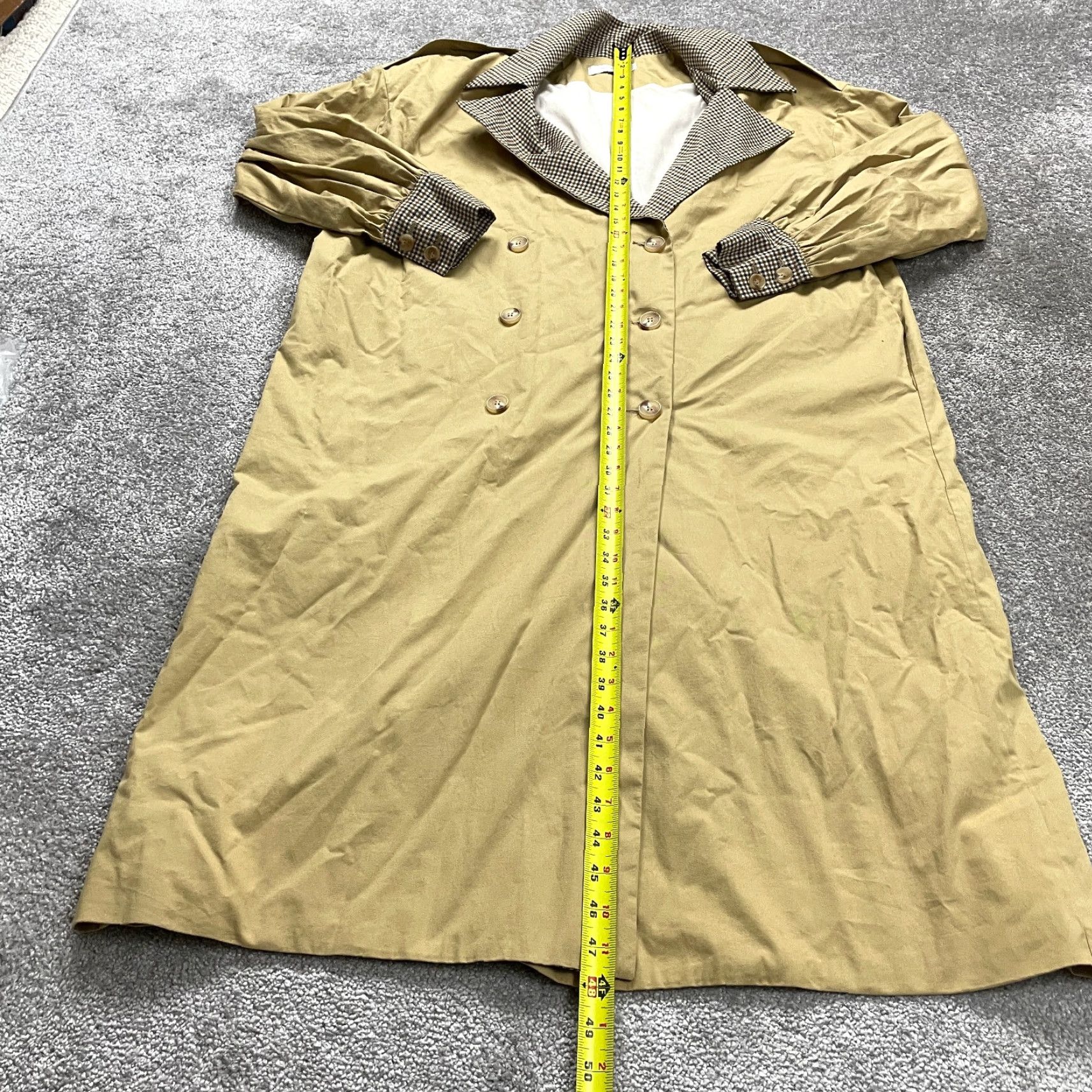Doublet VINTAGE Storets Trench Coat Women Small/Medium Beige Long Casual Formal 90s Size M / US 6-8 / IT 42-44 - 2 Thumbnail
