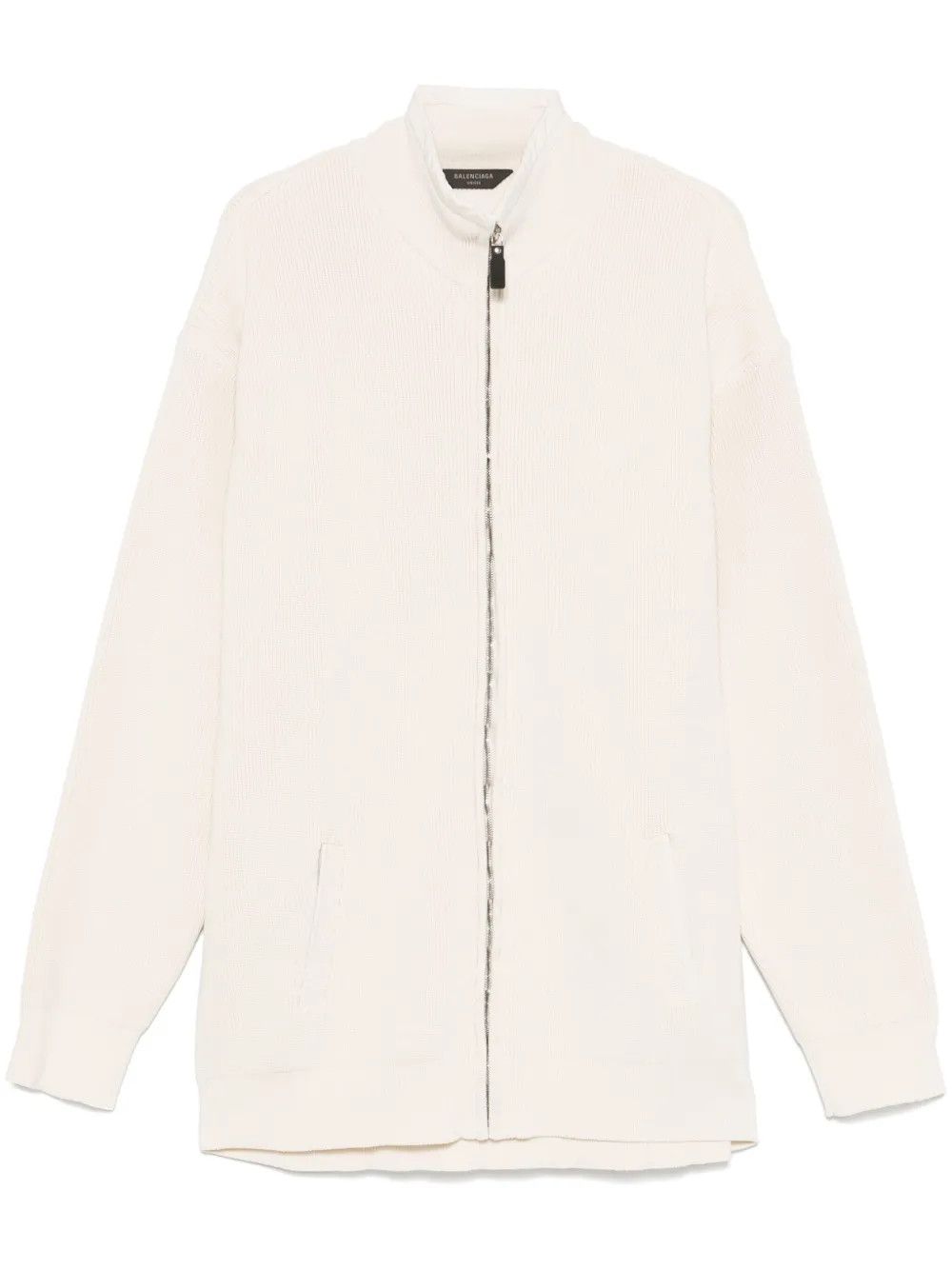 Balenciaga o1y0626 Cardigan in Ivory Size US S / EU 44-46 / 1 - 1 Thumbnail