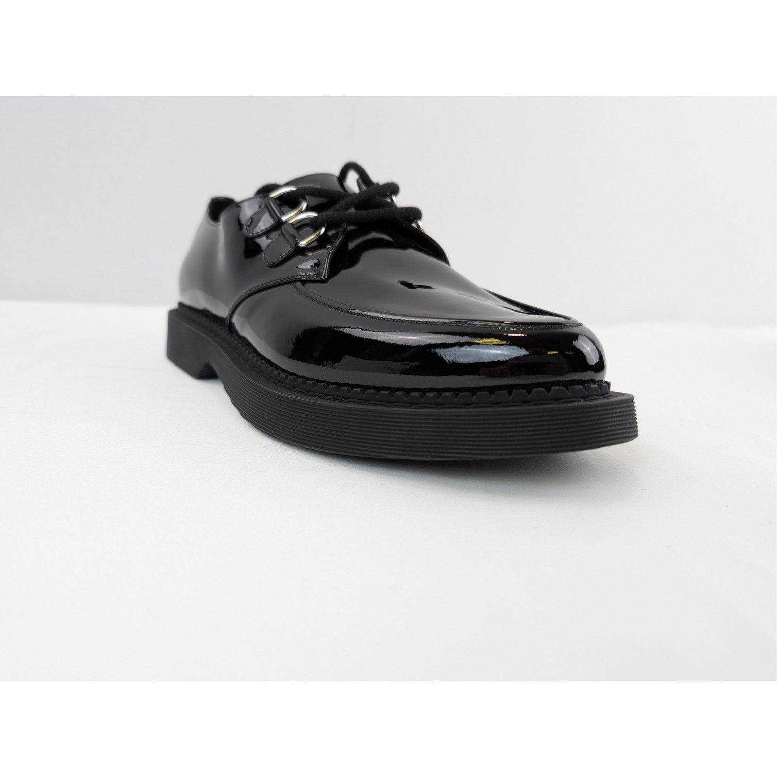Saint Laurent Paris o1rshd1 Shiny Patent Leather Teddy Derby Shoes Boots Black Size US 12 / EU 45 - 2 Thumbnail