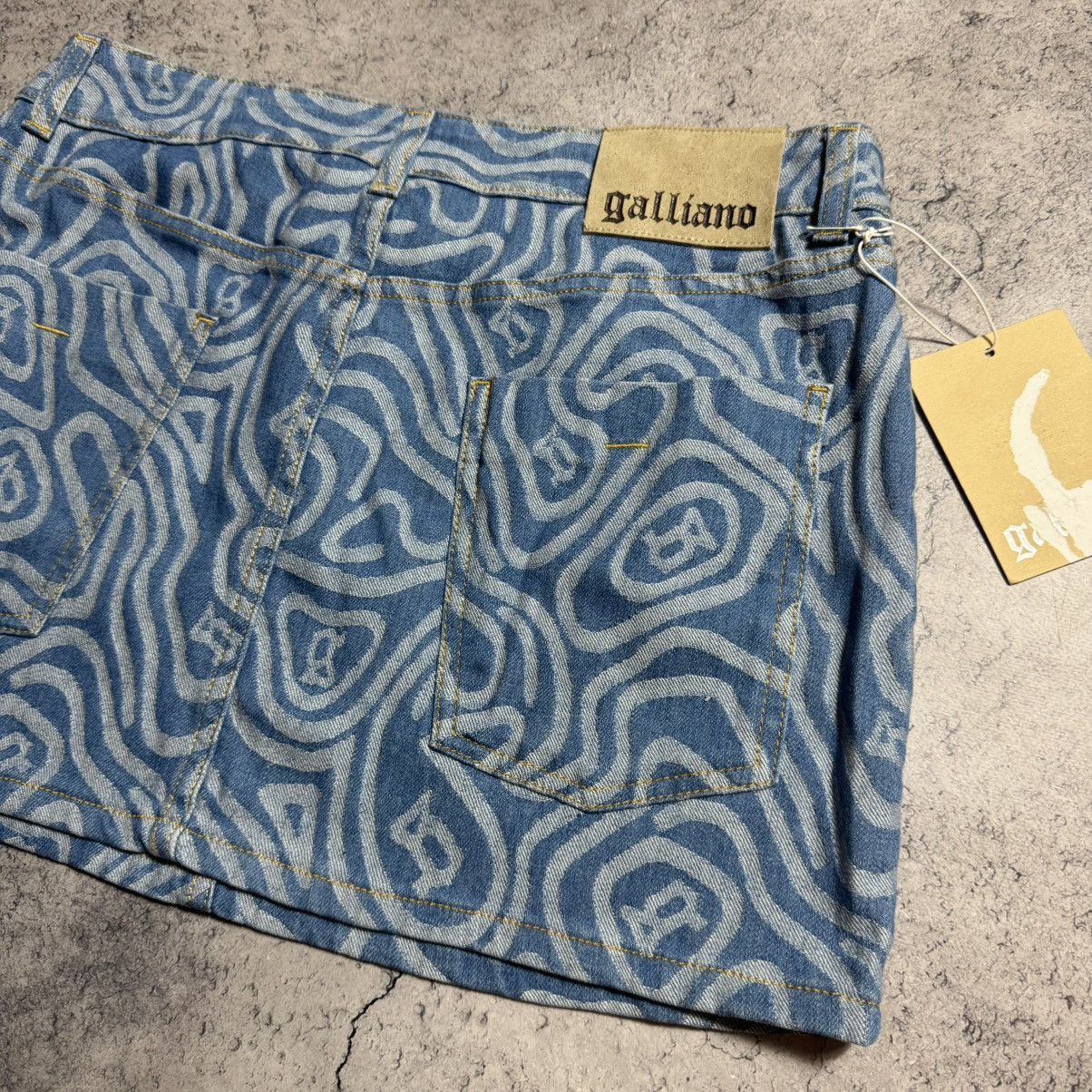 John Galliano NEW Galliano Y2K 00s Mini Shorts Size 28" / US 6 / IT 42 - 4 Thumbnail
