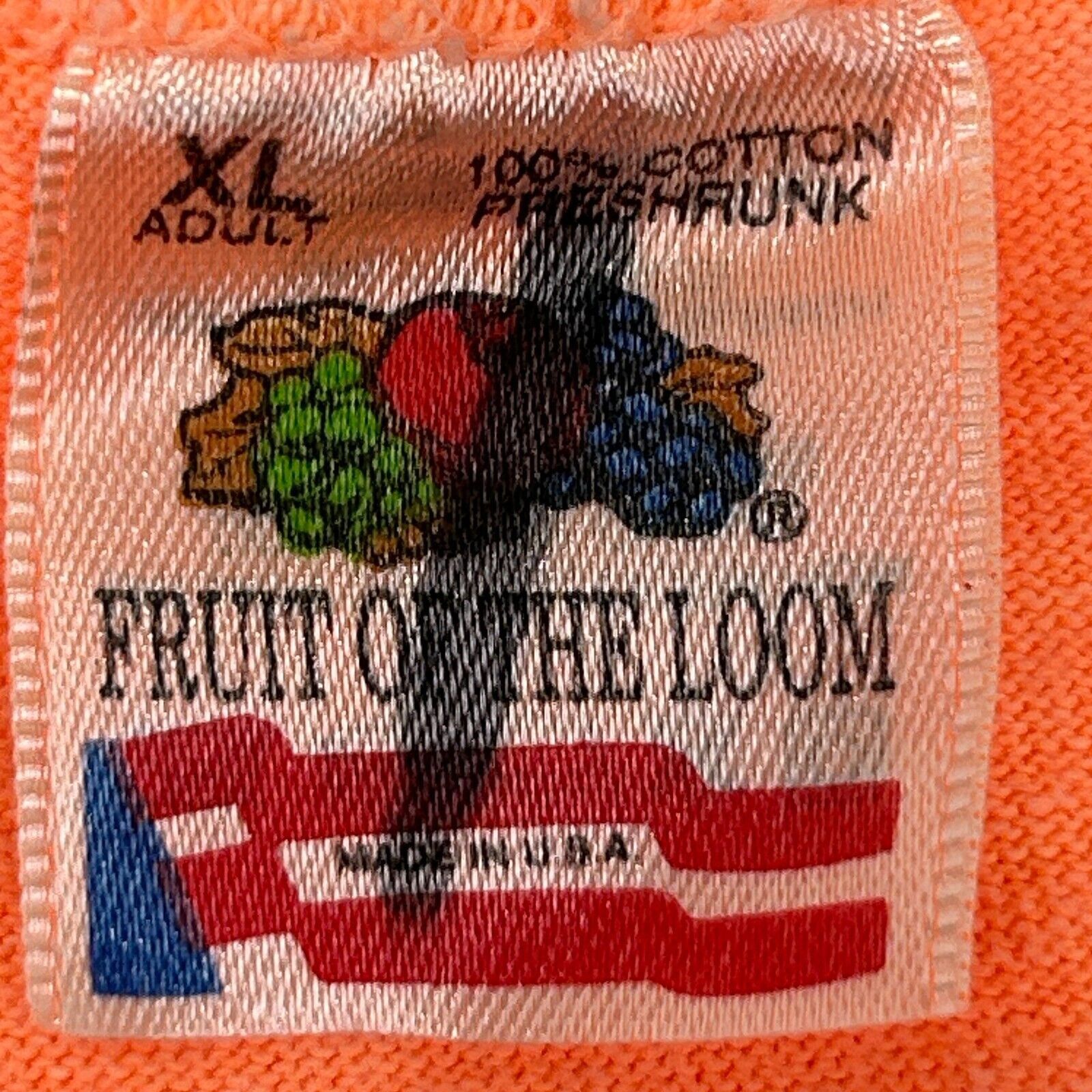 Fruit Of The Loom Vintage 90s Park Here Its A Lot of Fun Tank Top Orange L Size US L / EU 52-54 / 3 - 8 Thumbnail