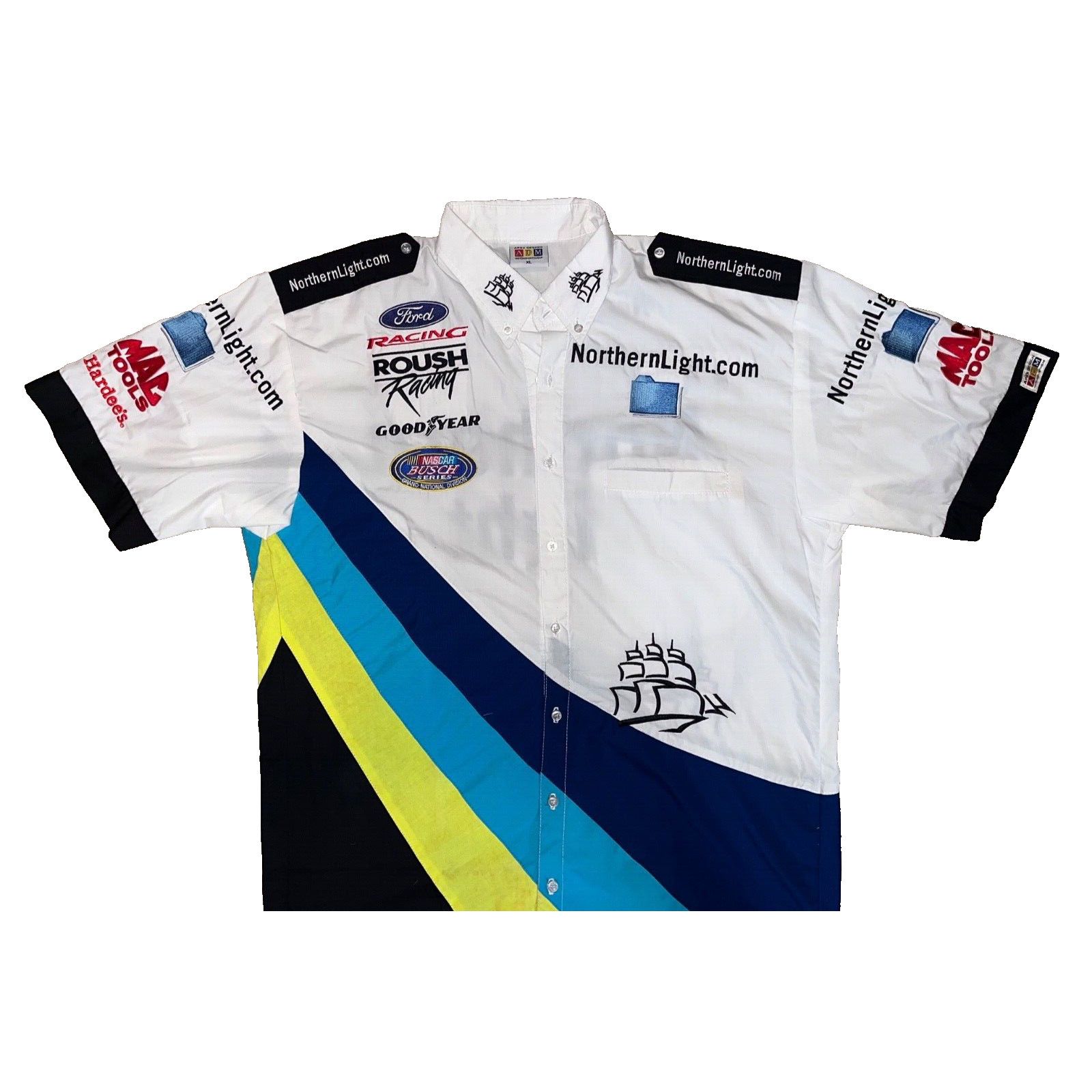 Apex Roush Pit Crew Shirt Jeff Burton NASCAR Busch Series Sz. XL Size US XL / EU 56 / 4 - 4 Thumbnail