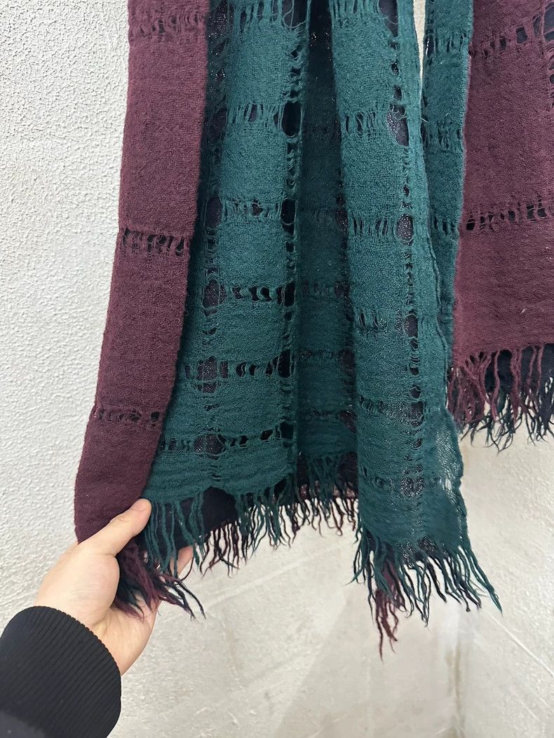 Y's Y's Triple Destruction Color-Block Scarf Size ONE SIZE - 3 Thumbnail