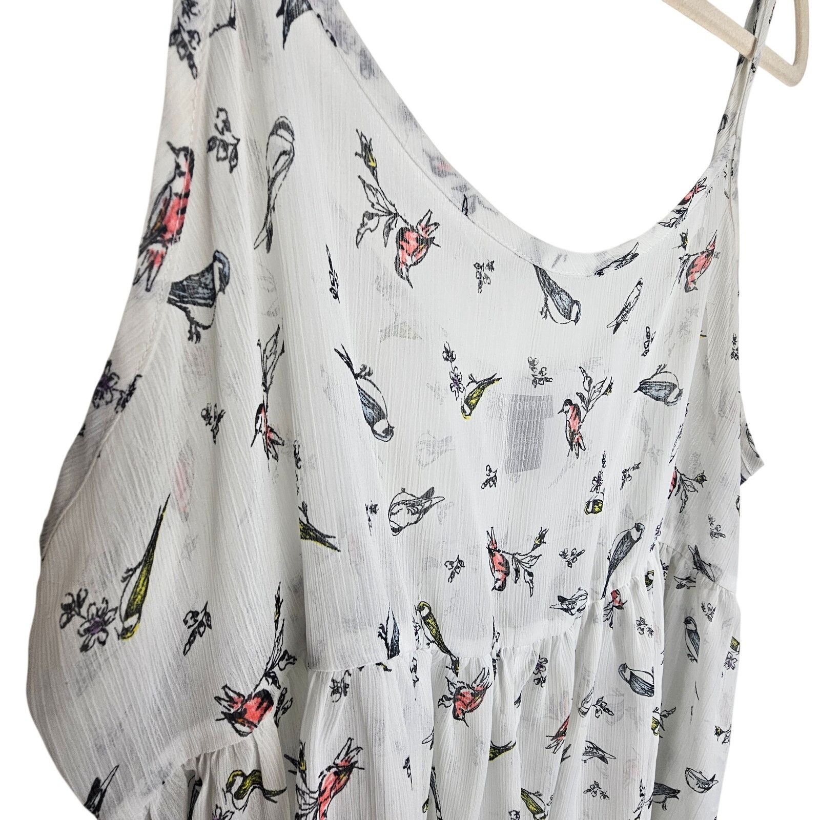 Torrid Torrid Womens Flowy Bird Print Flowy Tank Top Plus Size 2X Size XXL / US 16-18 / IT 52-54 - 4 Thumbnail