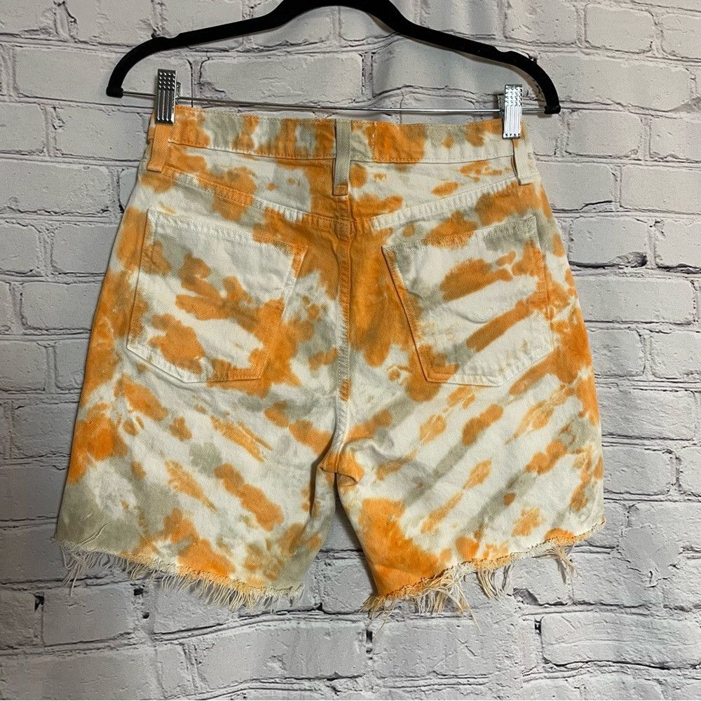 Hudson Hudson Denim Hana Shorts Grey Orange Tie Dye Size 28 Size 28" / US 6 / IT 42 - 3 Thumbnail