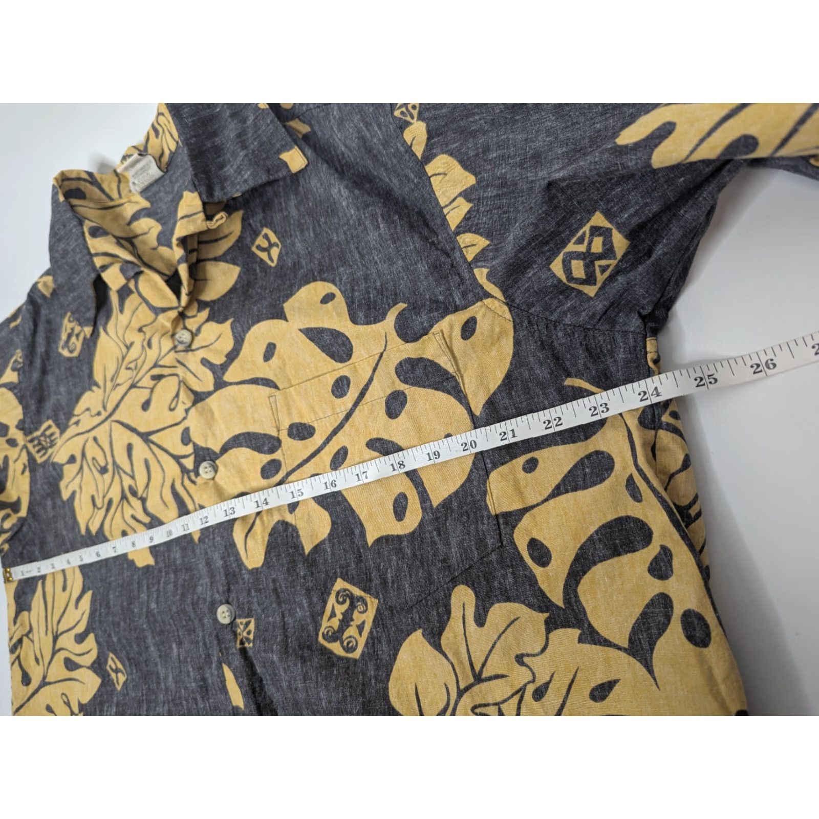 Vivobarefoot VTG Go Barefoot Shirt Mens Large Yellow Palm Reverse Hawaiian Aloha Collar Button-Up Short Sleeve Floral Pattern Made In Hawaii Tropical Vintage: No Size US L / EU 52-54 / 3 - 5 Thumbnail