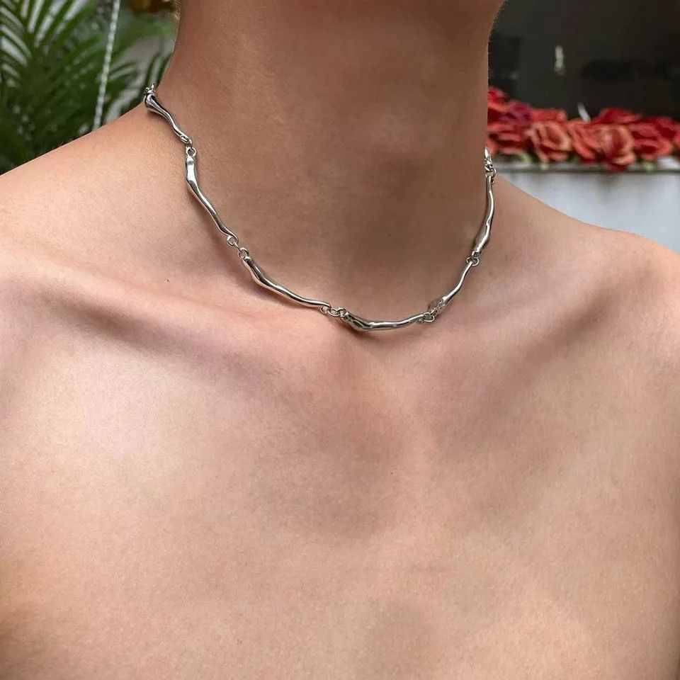 Jewelry Wave Shape Chain Necklace Size ONE SIZE - 4 Thumbnail