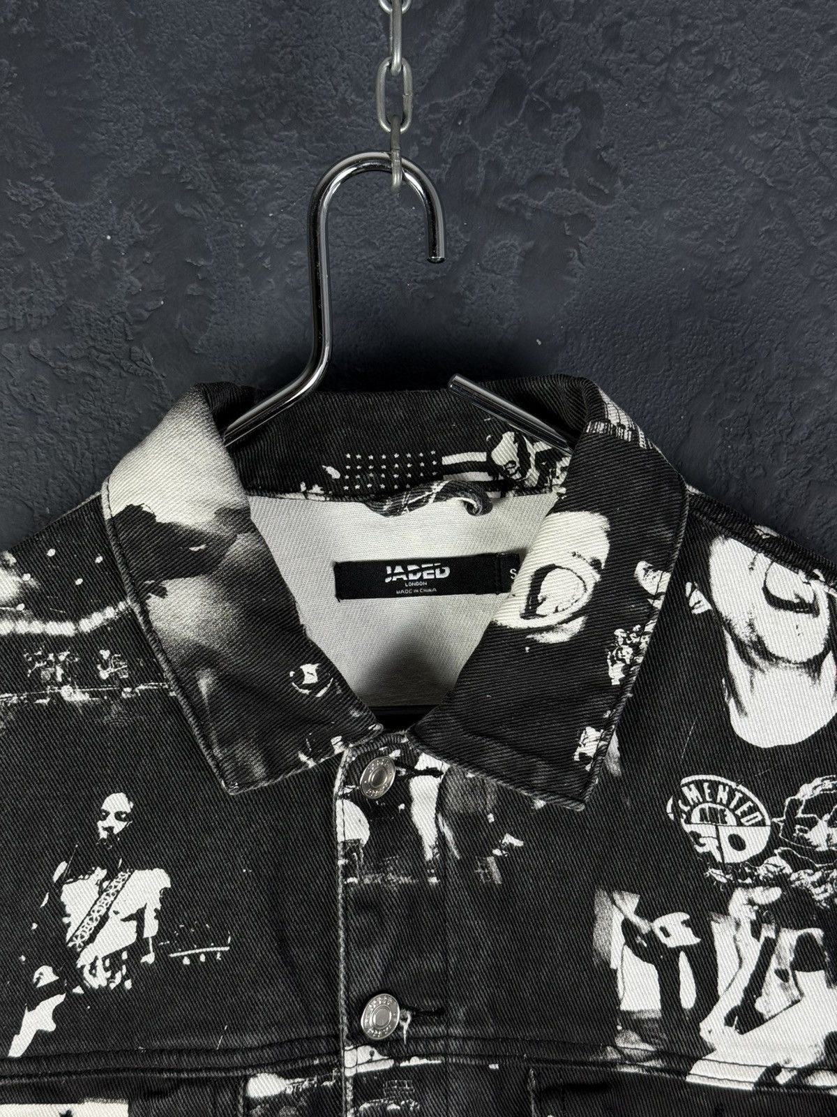 Jaded London Jaded London All Art Rock Band Jacket Denim Men’s Size S Size US S / EU 44-46 / 1 - 4 Thumbnail