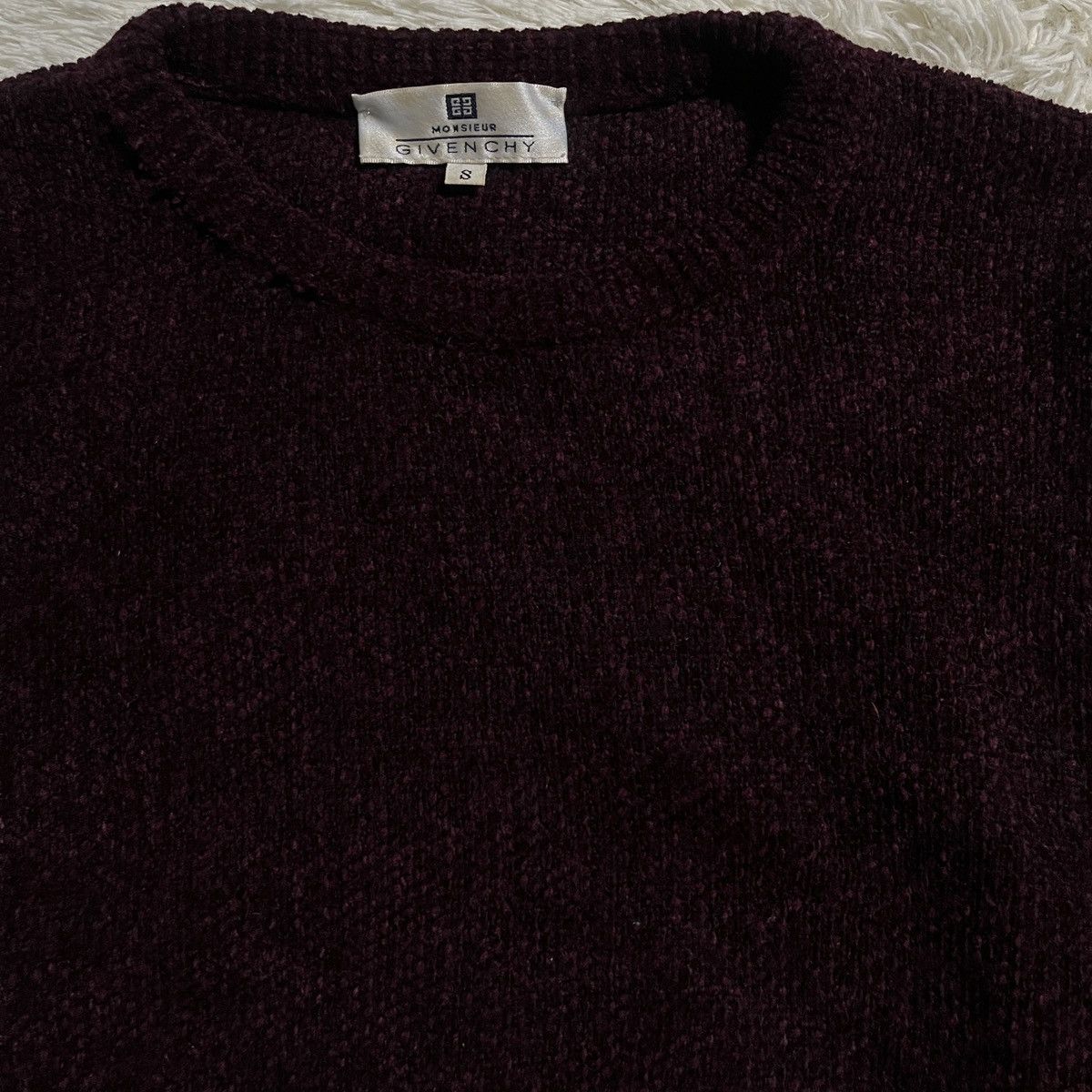 Givenchy Vintage Givenchy Monsieur Burgundy Knitted Sweater Size US S / EU 44-46 / 1 - 2 Thumbnail