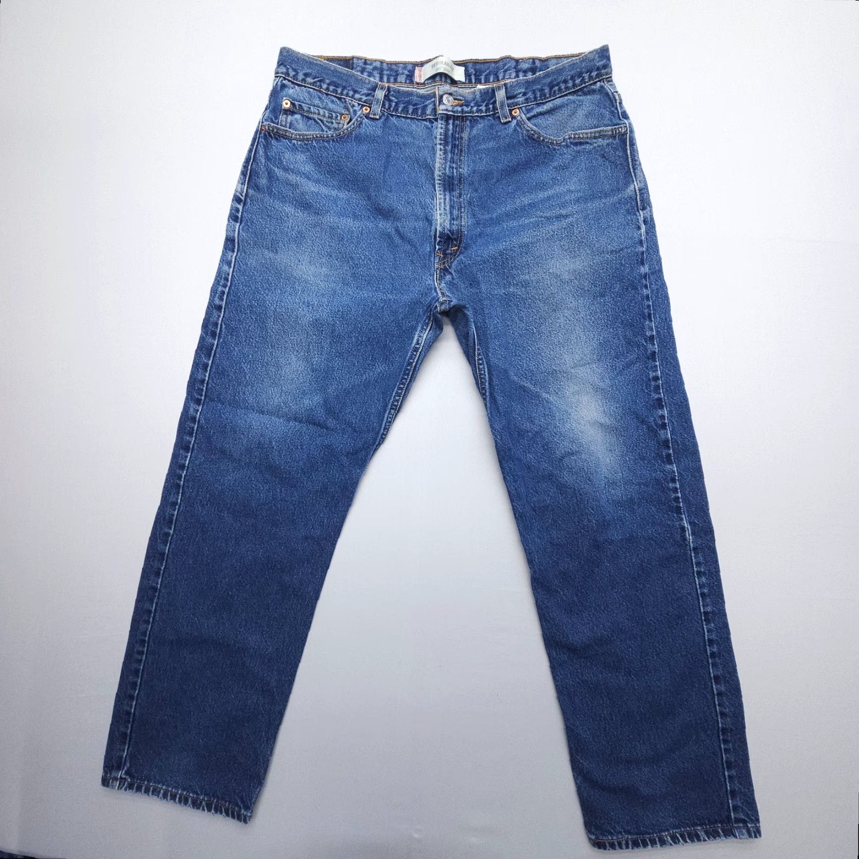 Levi's VINTAGE Levi's 505 Straight Jeans Mens 40 x 30 Dark Wash Y2K 2000s Denim Cotton Regular Jeans Mens Size US 40 / EU 56 - 2 Thumbnail