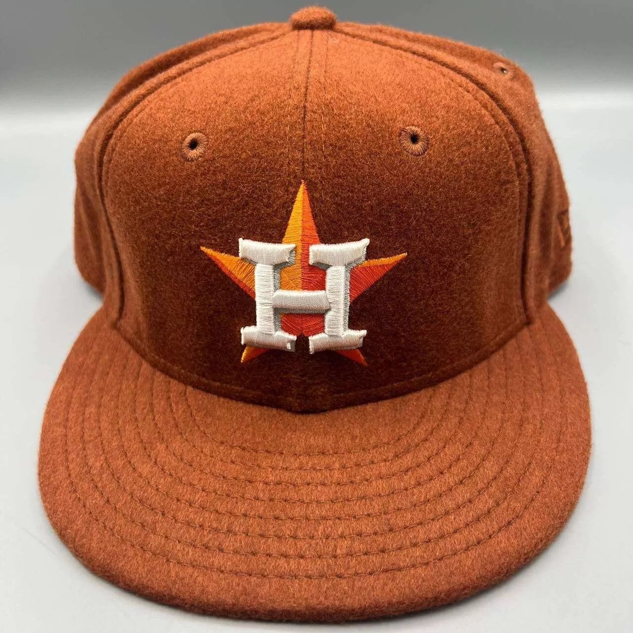 New Era Houston Astros Hat Men 7 3/8 59Fifty New Era MLB Fitted Wool Size ONE SIZE - 1 Thumbnail