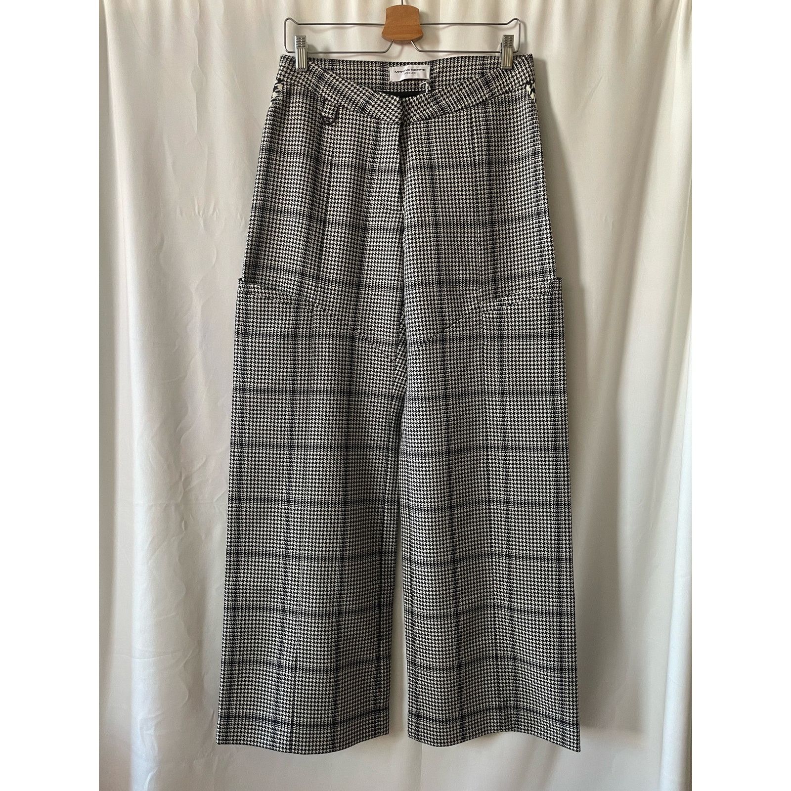 FW20 Houndstooth Intervened Glen Check Wide Trousers Size M