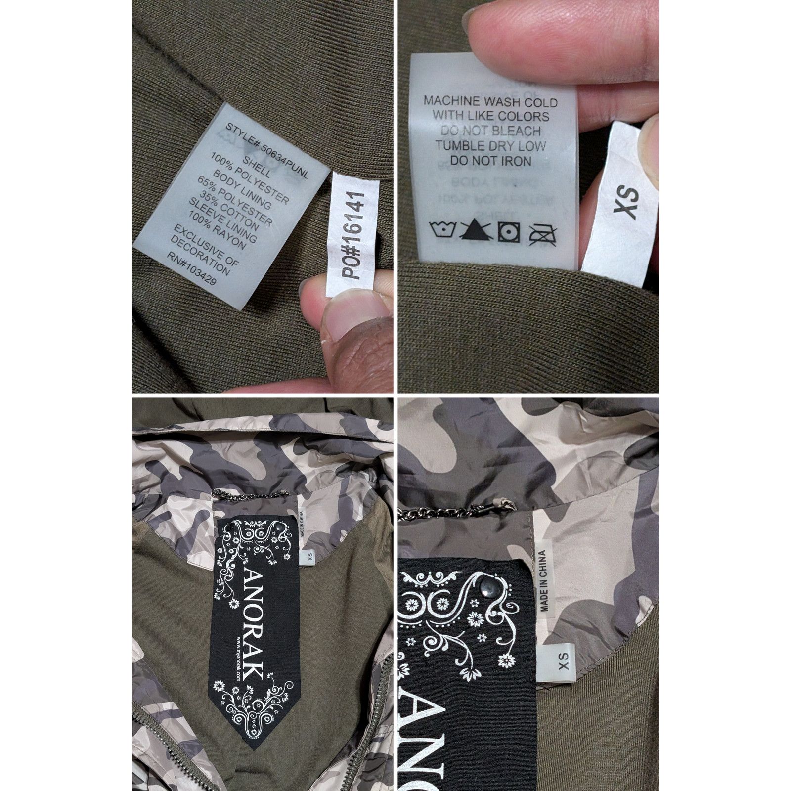 Other Anorak Classic Camo Hooded Waterproof Jacket Women’s Size XS Size XS / US 0-2 / IT 36-38 - 8 Thumbnail
