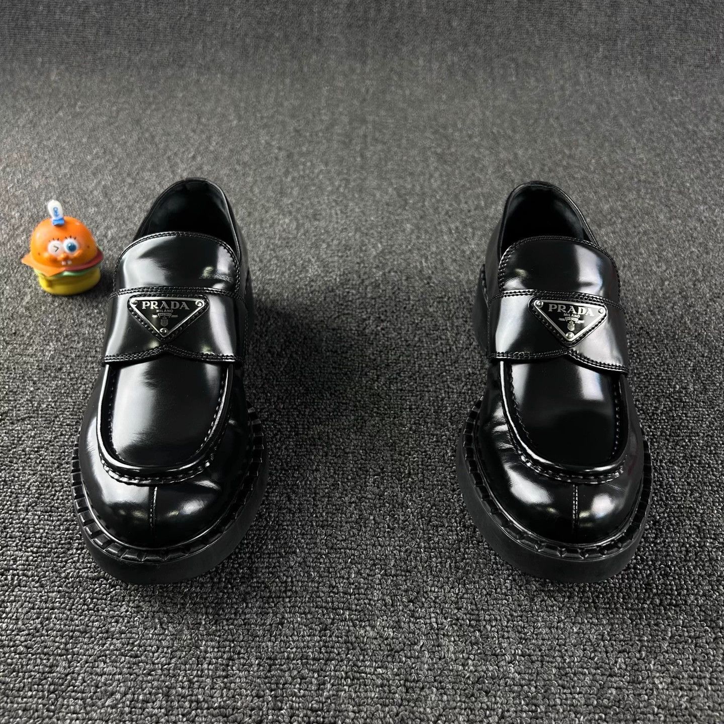 Prada Prada Women's Black Loafer EUR 38 Mint Size US 7 / IT 37 - 2 Thumbnail