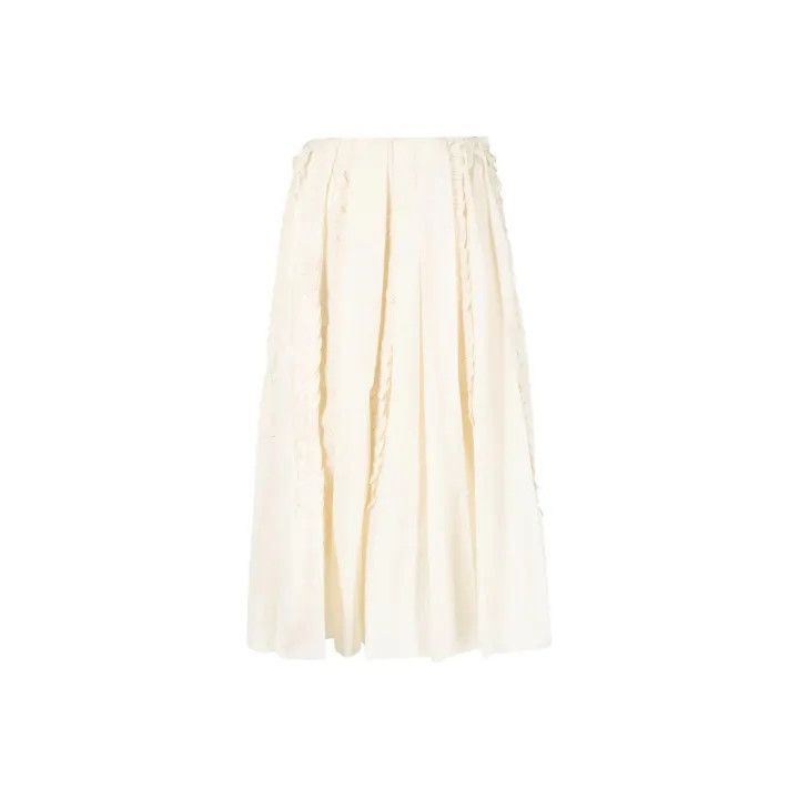 Jil Sander JIL SANDER SS23 Pleated High-Waist Midi Skirt 0079 Size US 36 / EU 52 - 1 Thumbnail