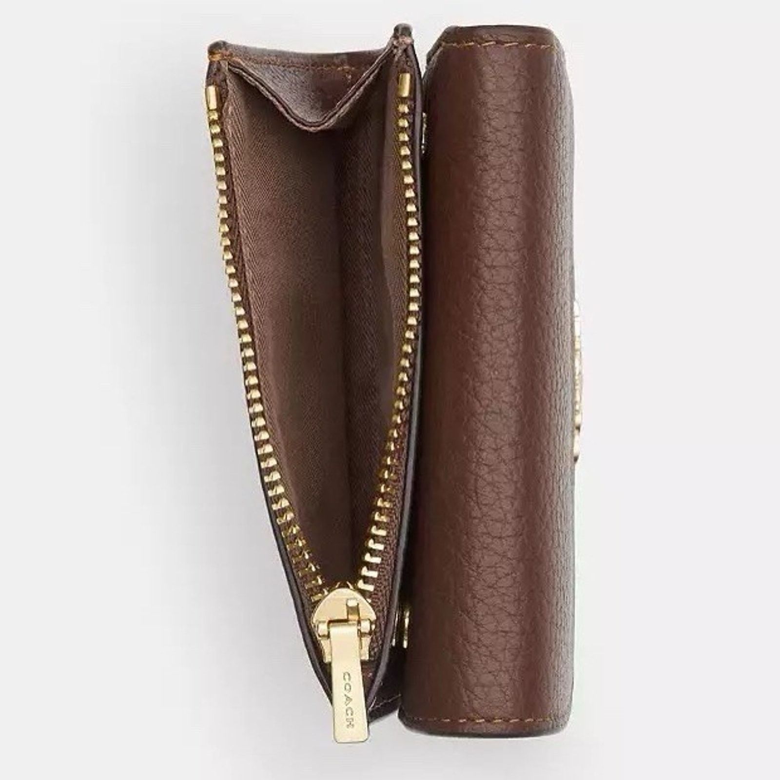 Coach NWT Coach Card Holder Wallet CZ034 Gold/Tan/Brown Size ONE SIZE - 9 Thumbnail