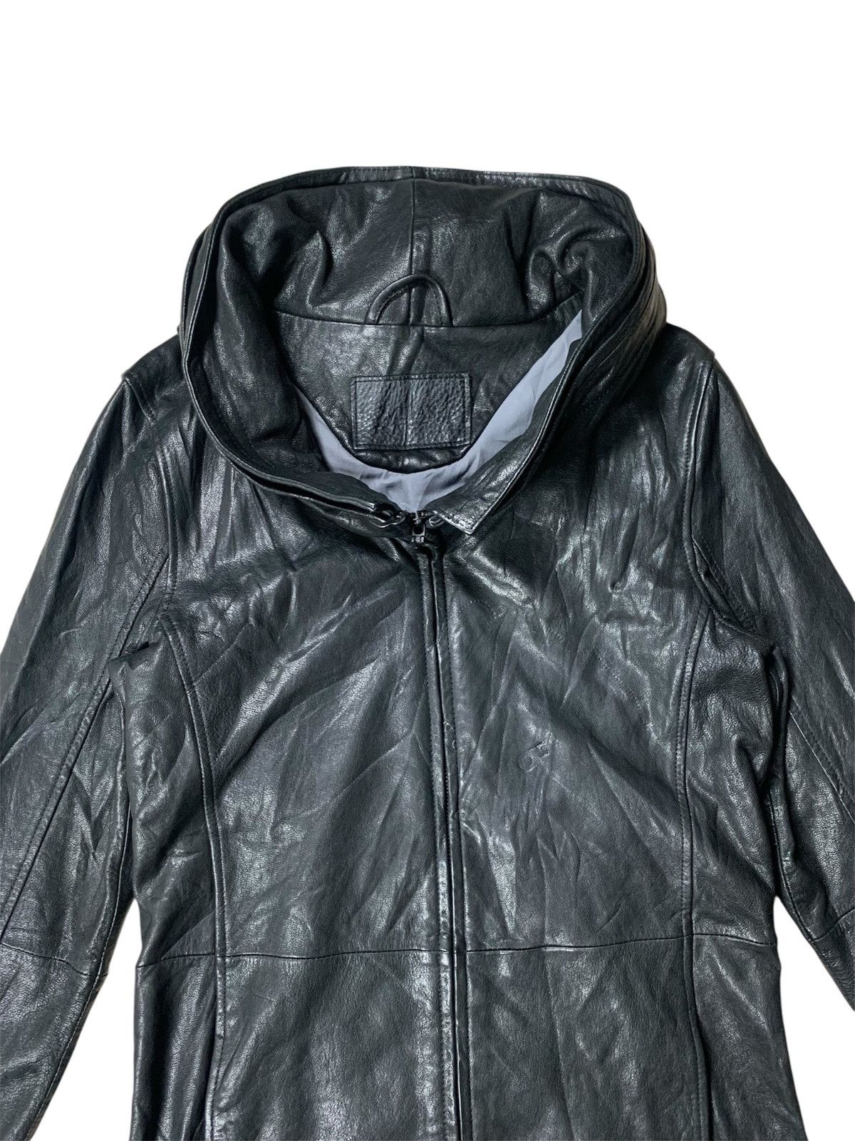 Other MIDAS FW08-10 Avant-Garde Hooded Leather Long Coat Size US L / EU 52-54 / 3 - 4 Thumbnail
