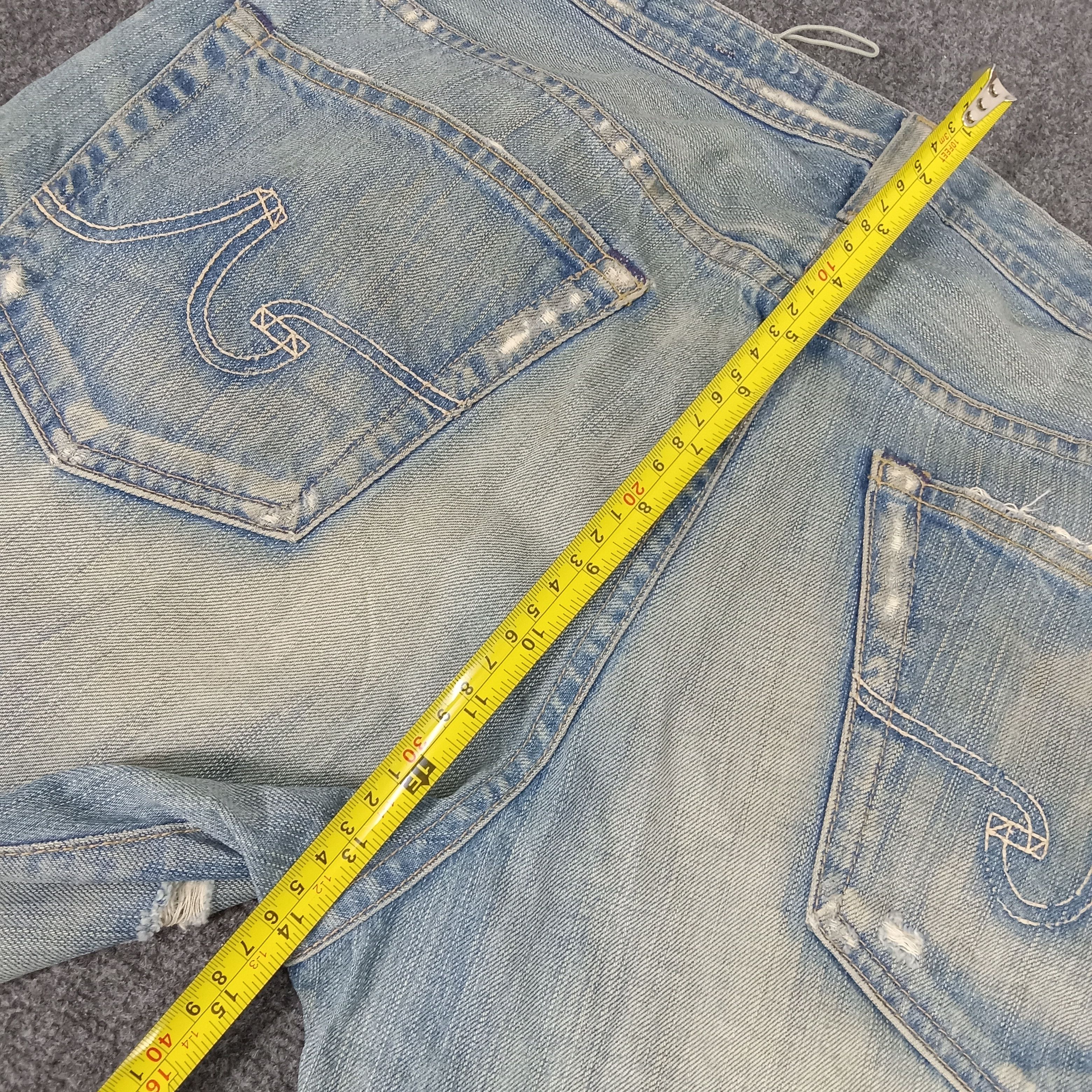 AG Adriano Goldschmied × Vintage Adriano Goldschmied American Distressed Style Jeans Size US 36 / EU 52 - 12 Thumbnail