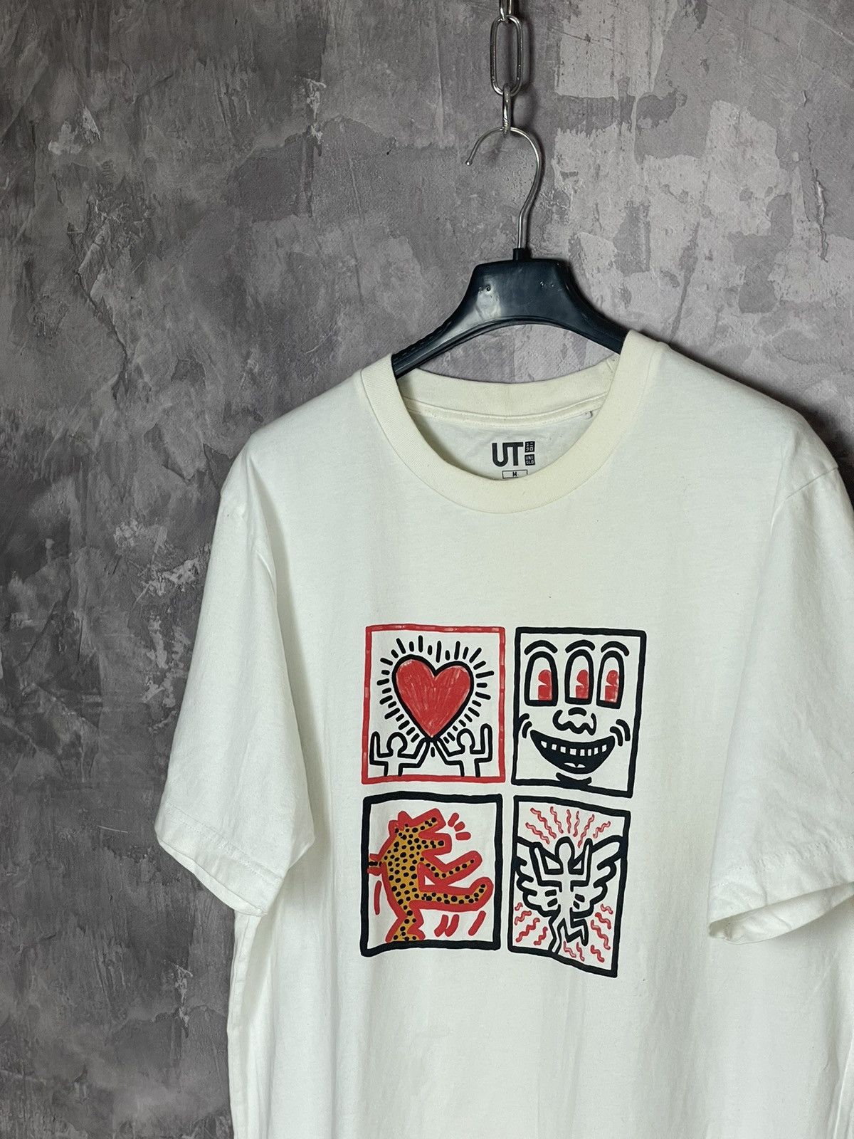 Keith Haring × Uniqlo Keith Haring Uniqlo White Graphic Coloured Print T Shirt Tee Size US M / EU 48-50 / 2 - 6 Thumbnail