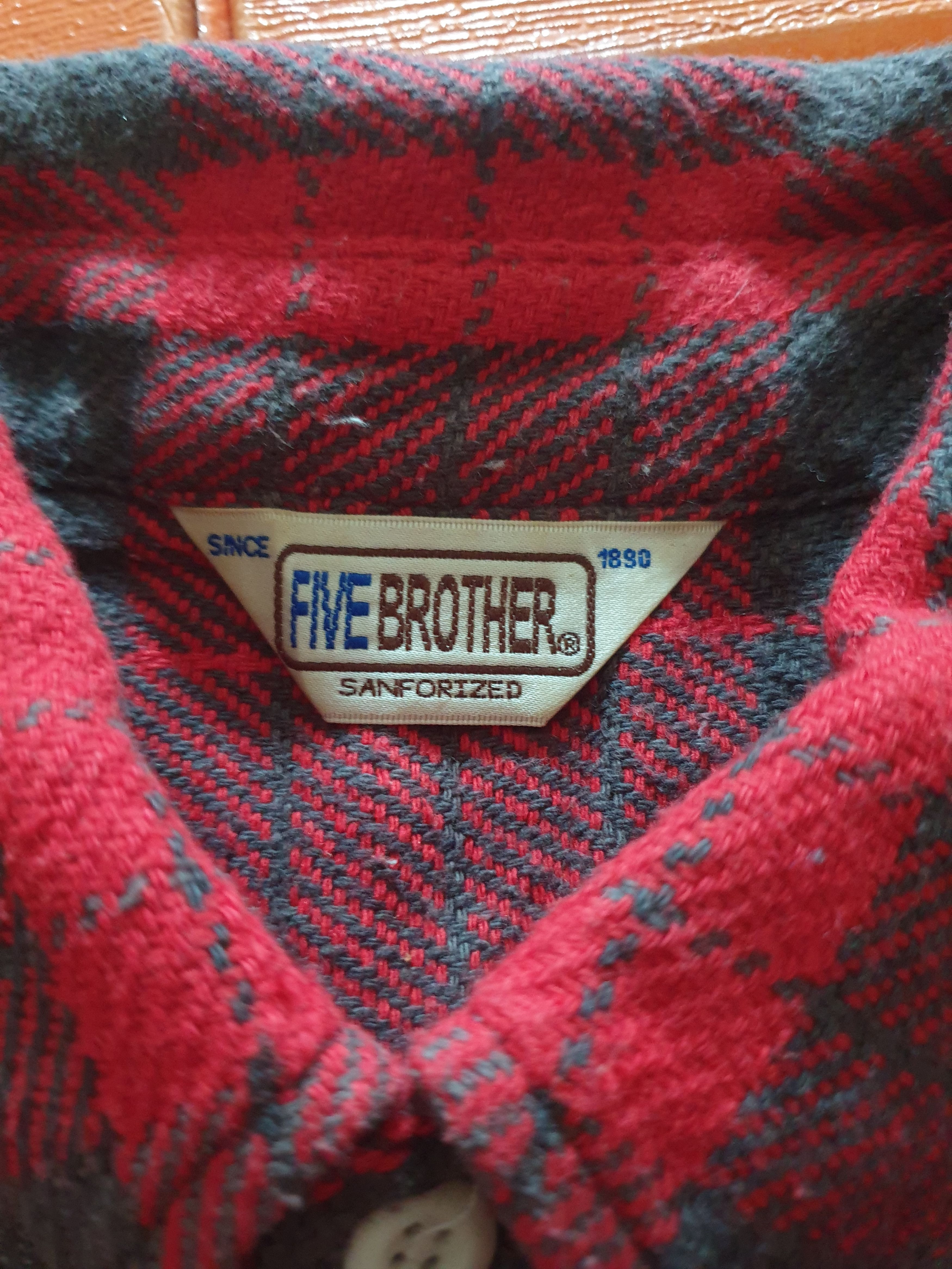 FiveBrother 💥Vintage five brother checkered red shirt Size US M / EU 48-50 / 2 - 2 Thumbnail
