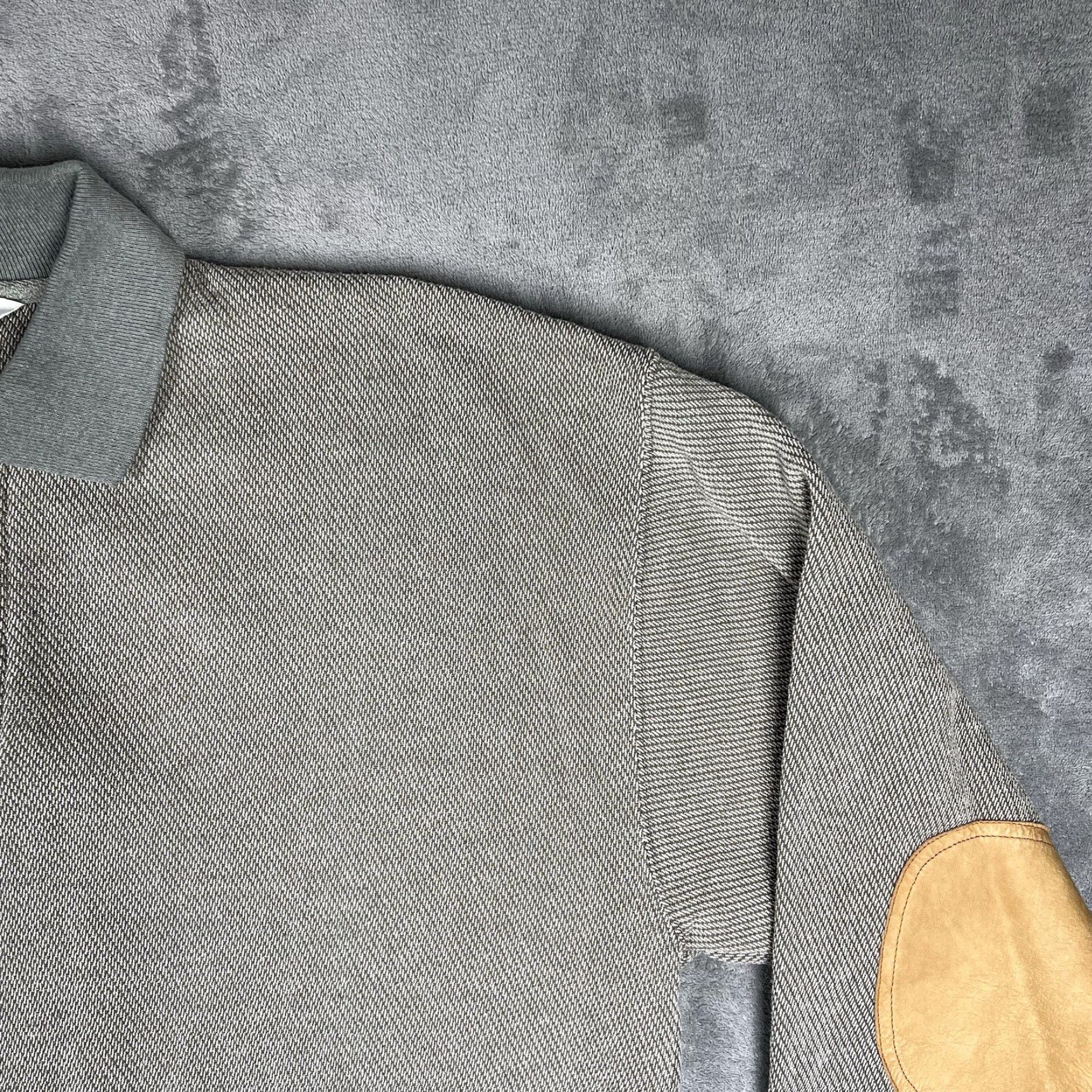 Orvis VINTAGE Orvis Collared Long Sleeve Polo Shirt Men's Large Gray Elbow Patch Size US L / EU 52-54 / 3 - 4 Thumbnail