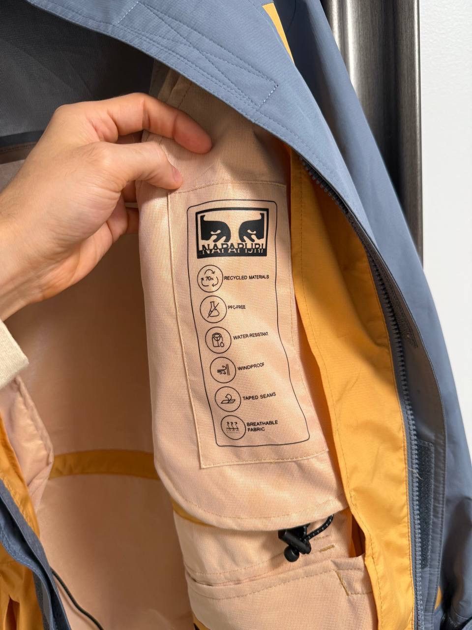 Napapijri Napapijri x Obey Epoch Shell Jacket Beige Oak waterproof Size US M / EU 48-50 / 2 - 4 Thumbnail