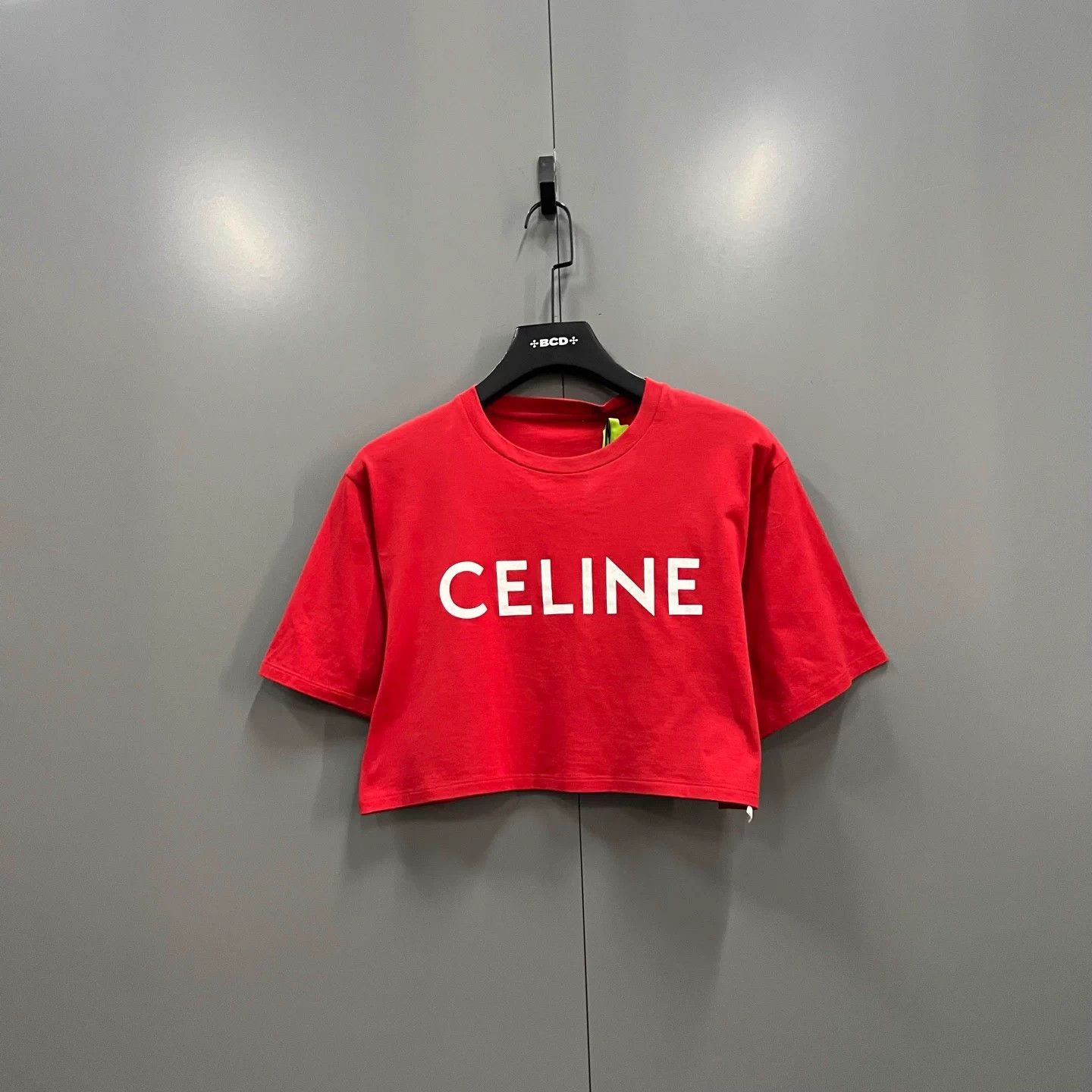 Celine Celine Red Print Logo Short Sleeve Tee jc611704 Size XS / US 0-2 / IT 36-38 - 1 Thumbnail