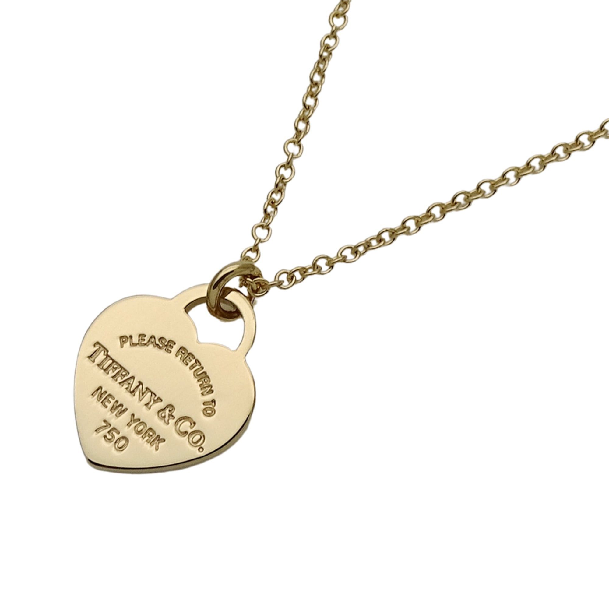 Tiffany & Co. Tiffany & Co. Women's Necklace, 750YG Mini Heart Tag, Yellow Gold Jewelry Size ONE SIZE - 1 Thumbnail