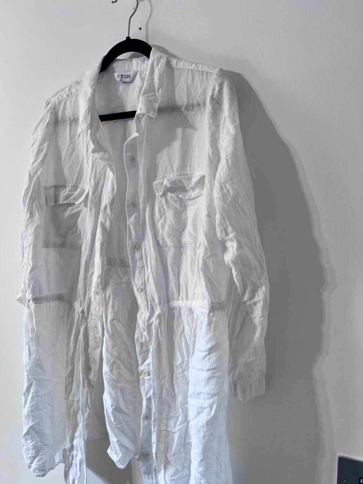 Other Yours White Button Front Lightweight Shirt Jacket – Size 20 Size XXL / US 16-18 / IT 52-54 - 3 Thumbnail