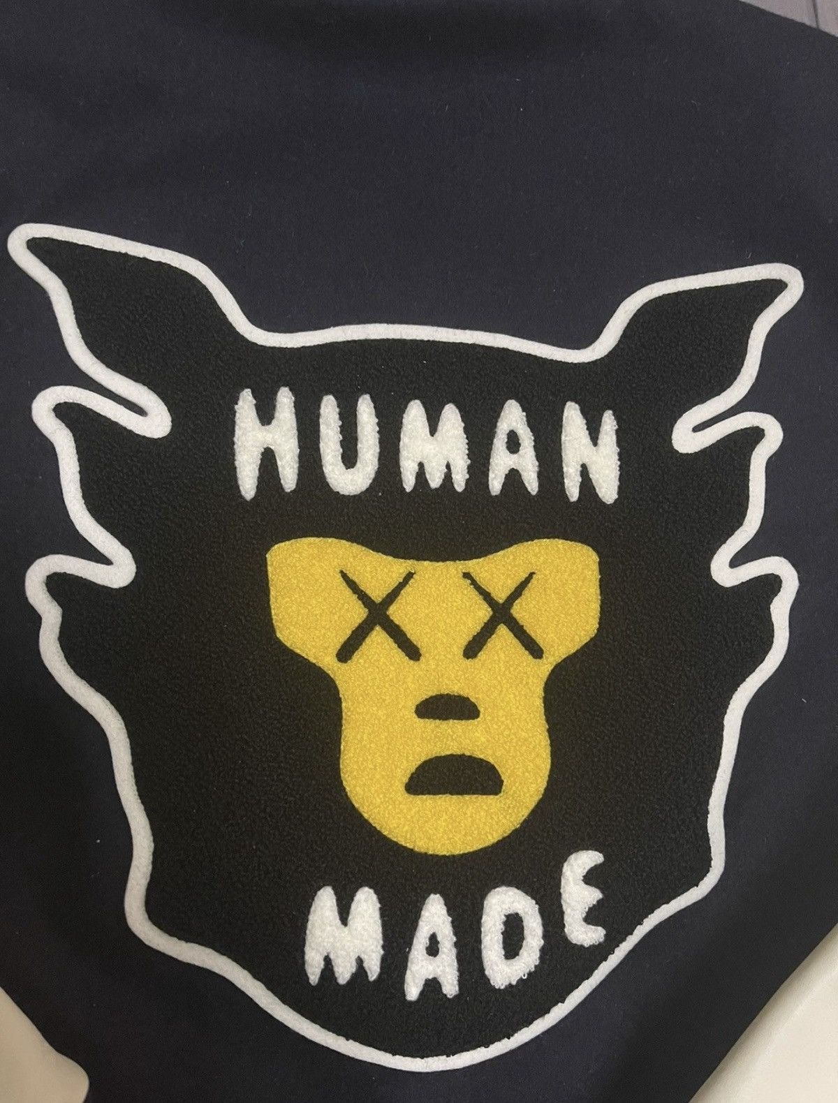 Human Made × Kaws Human Made x Kaws varsity jacket navy blue Size US L / EU 52-54 / 3 - 5 Thumbnail