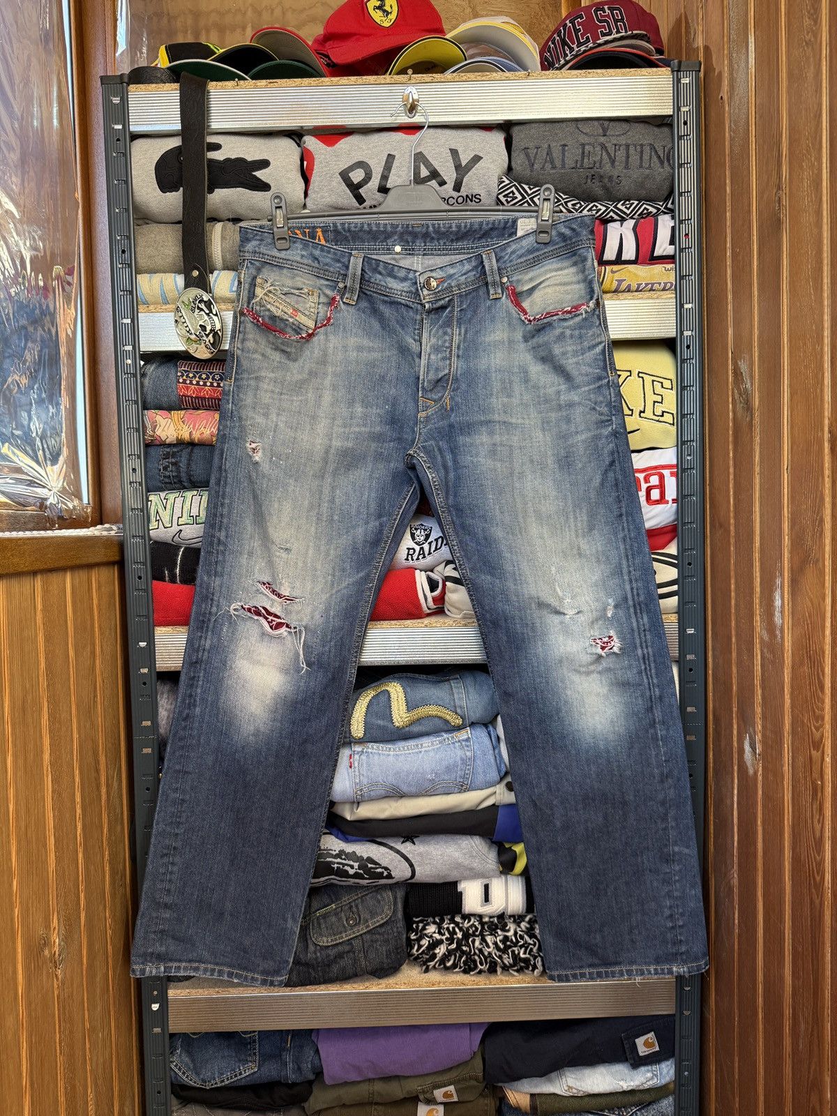 Diesel Vintage Diesel Custom Jeans Baggy Distressed Wide Japanese Size US 36 / EU 52 - 1 Thumbnail