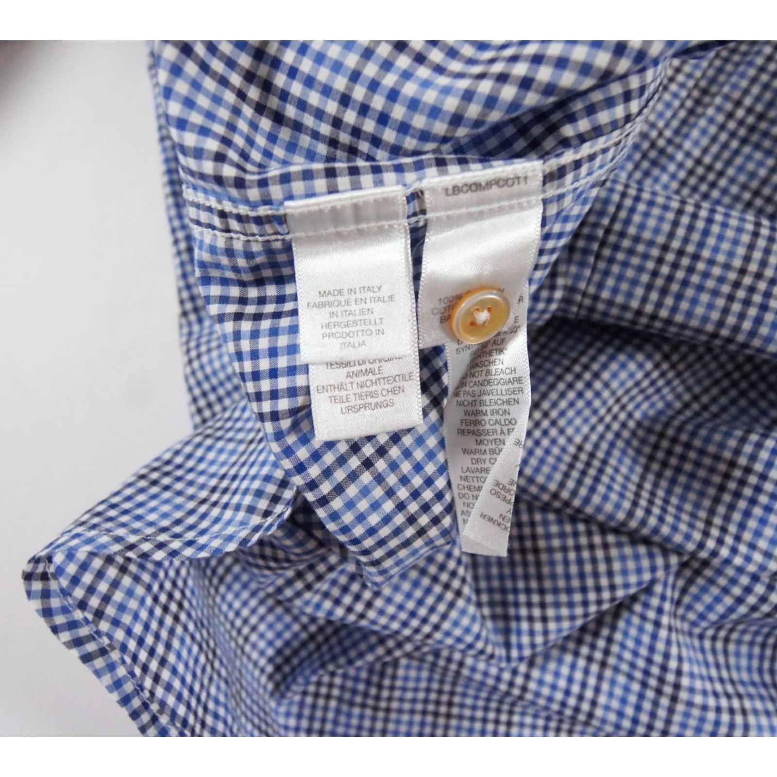 Paul Smith VINTAGE Paul Smith Men's Button Up Shirt Long Sleeve Check Cotton Blue 16" Collared Size US L / EU 52-54 / 3 - 6 Thumbnail
