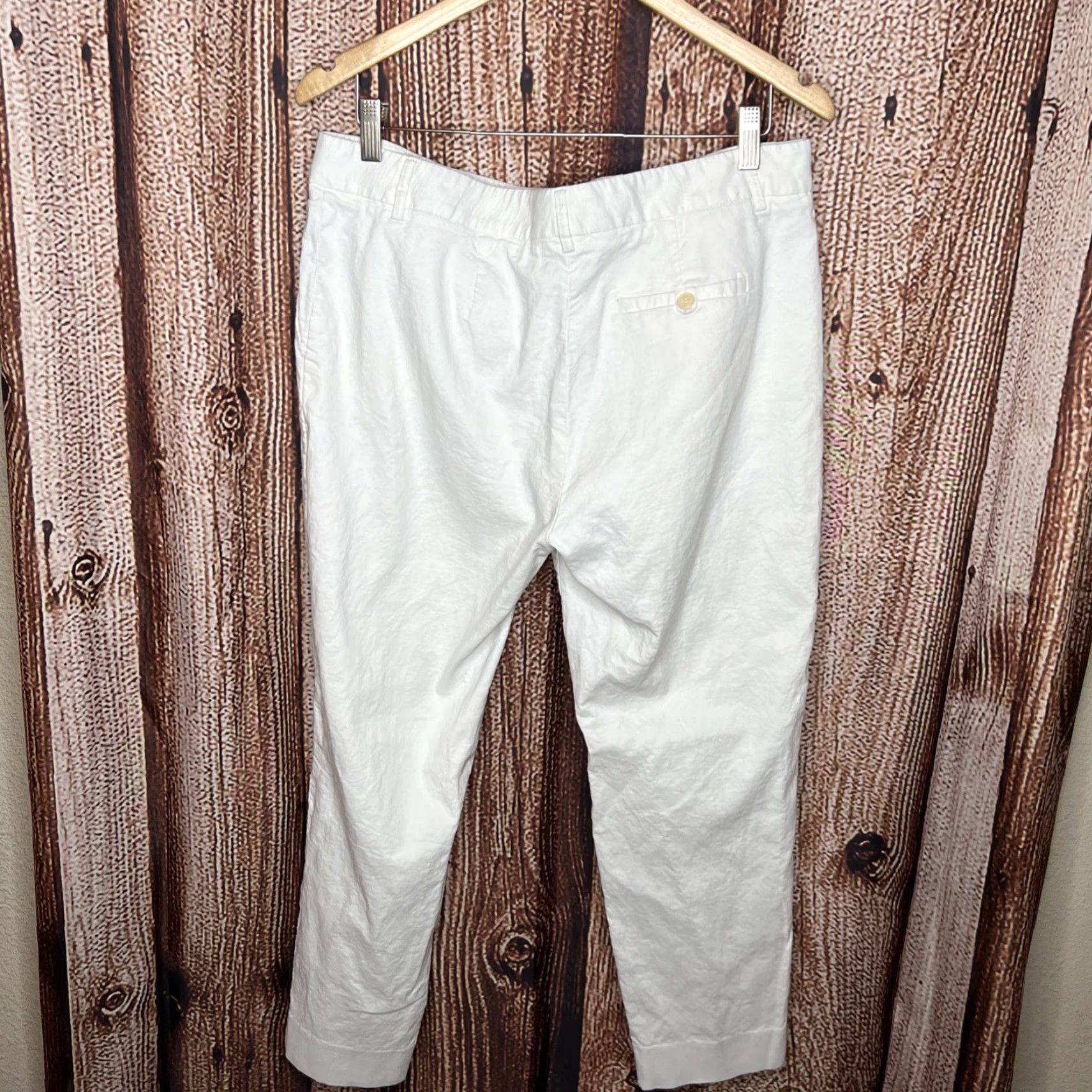 Gerard Darel Gerard Darel Pants Slim White Cotton Trouser Womens 44 Chino City USA Belted High Rise Vintage No Size 30" / US 8 / IT 44 - 3 Thumbnail