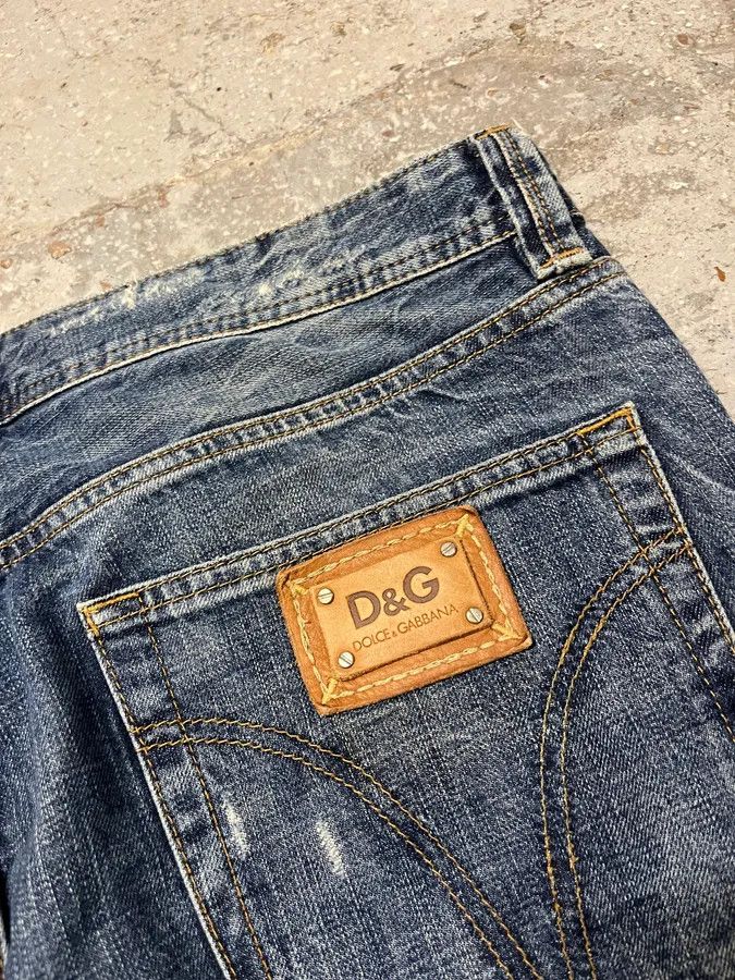 Dolce & Gabbana 2000s Dolce & Gabbana Blue Distressed Denim Jeans Size US 34 / EU 50 - 7 Thumbnail