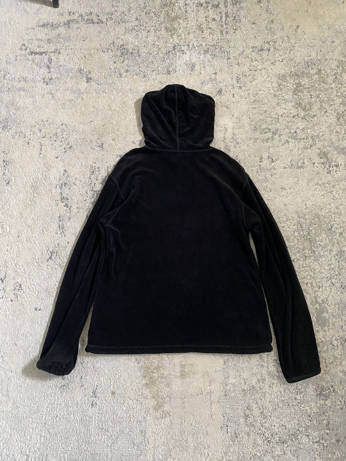 Junya Watanabe AW02 Black Velour Hull Middle School Hoodie Size US S / EU 44-46 / 1 - 8 Thumbnail
