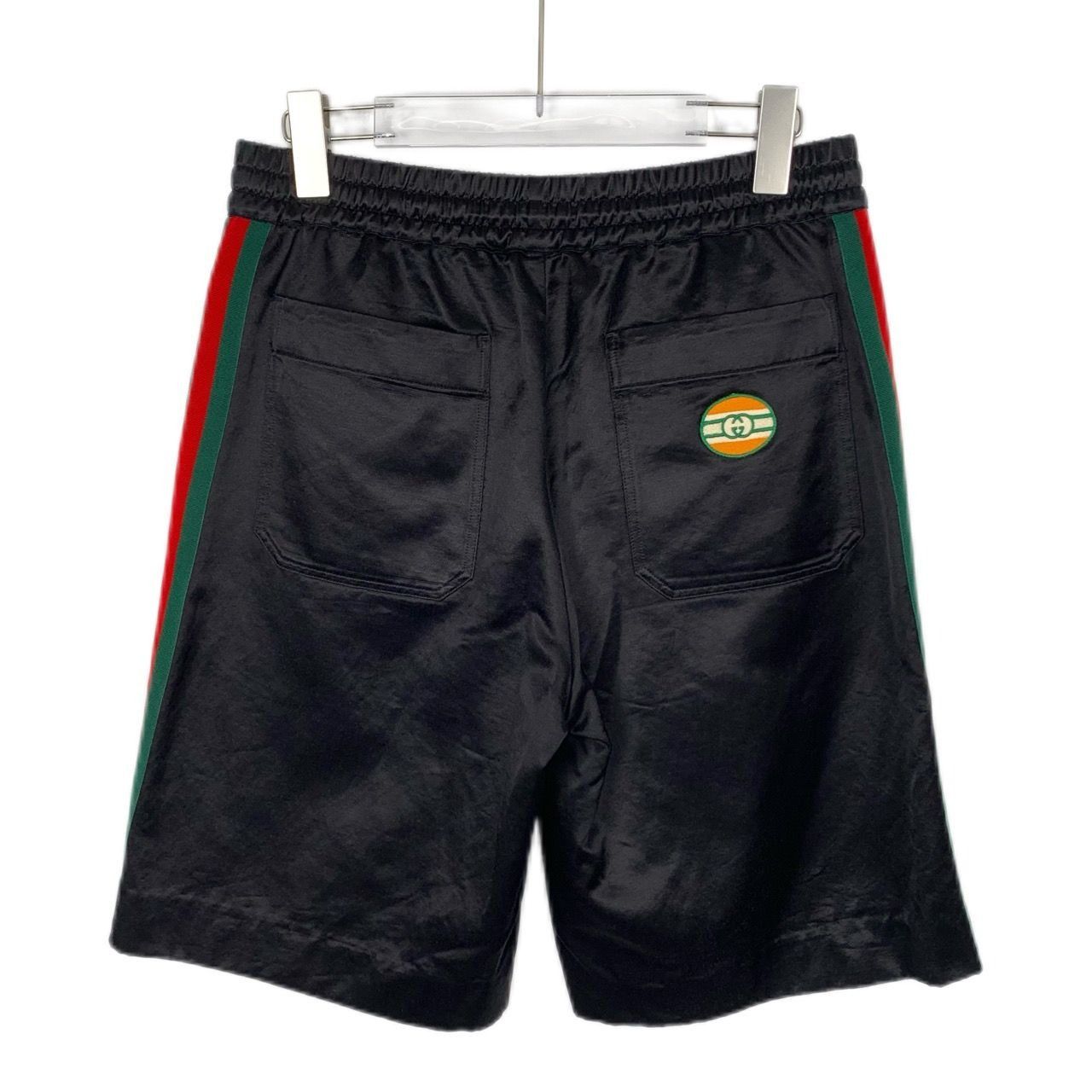 Gucci Gucci Black Waxed Cotton Shorts with Red and Green Stripes ( Size US 28 / EU 44 - 8 Thumbnail