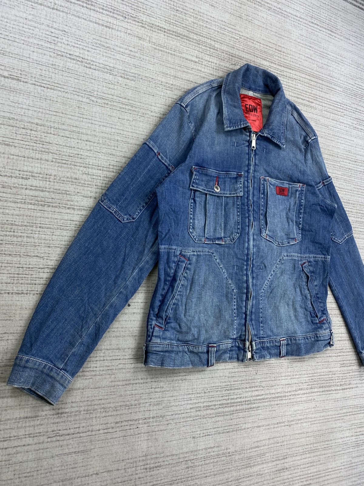 Edwin × Japanese Brand Vintage EDW Tough & Stretch By Edwin Denim Jacket Size US M / EU 48-50 / 2 - 3 Thumbnail