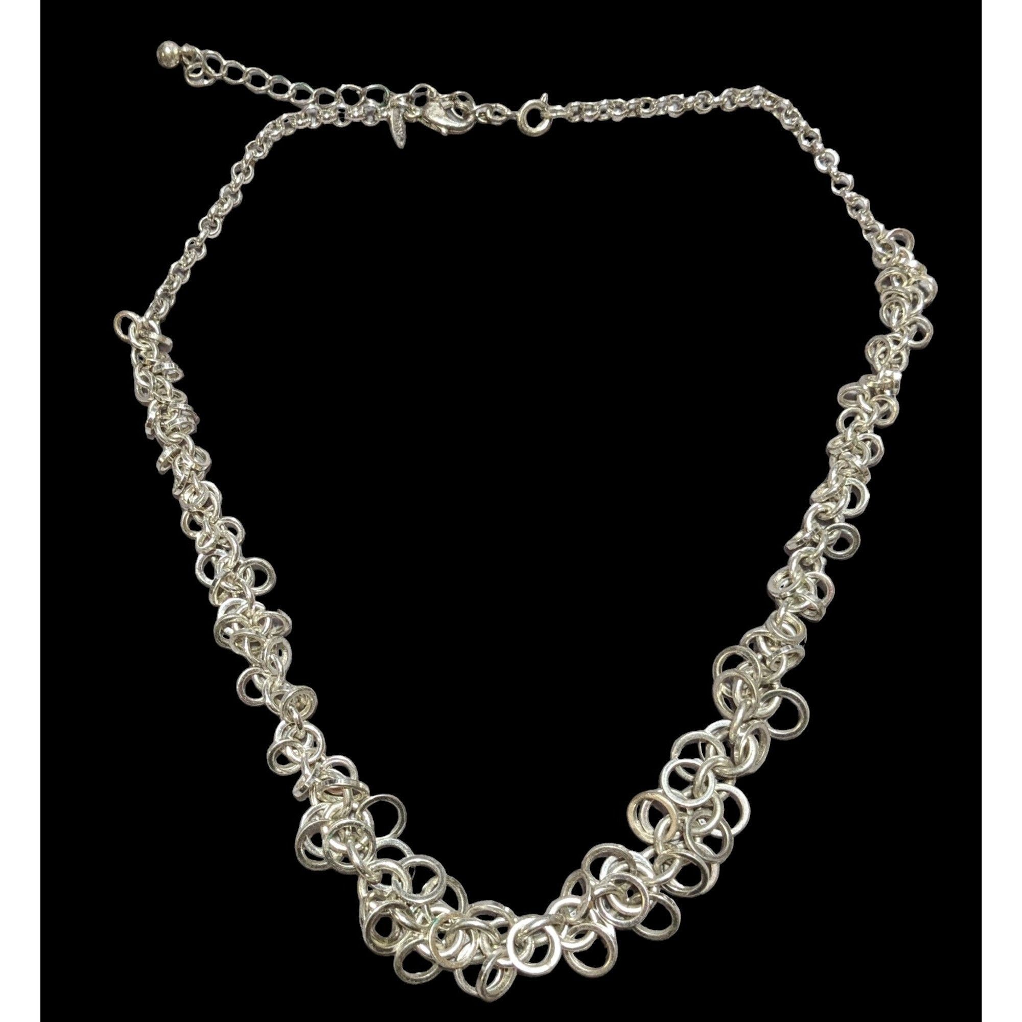 Other Vintage Avon Silver Ring Cluster Necklace Size ONE SIZE - 1 Thumbnail