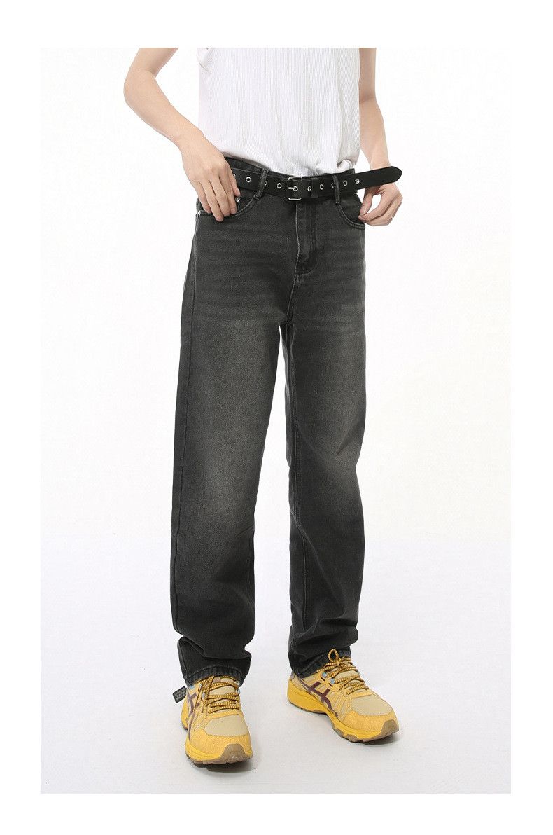Japanese Brand × Jean Men's grey straight-leg all-match casual washed jeans Size US 32 / EU 48 - 3 Thumbnail