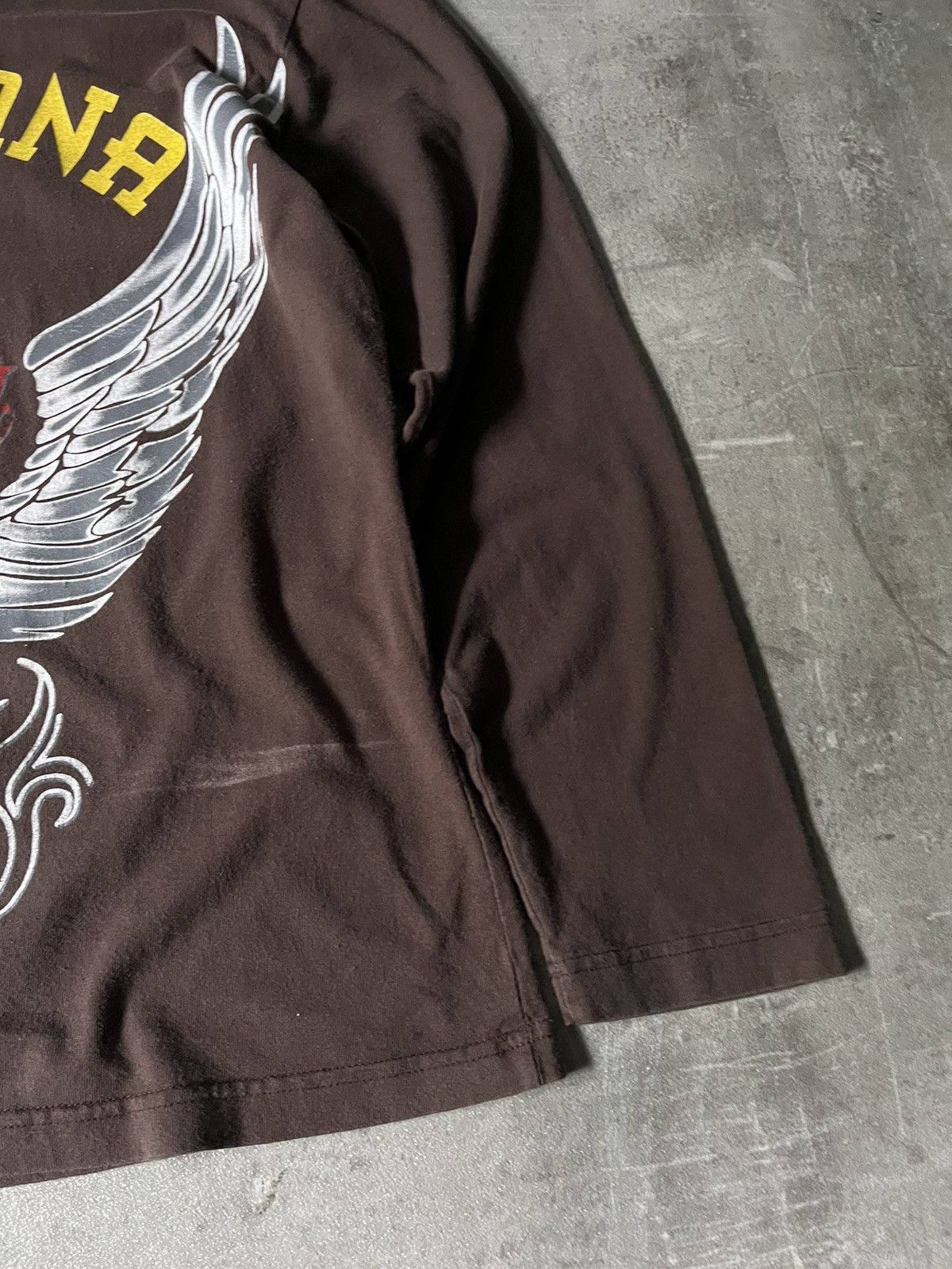 Dolce & Gabbana × Vintage Dolce & Gabbana Brown long sleeve t-shirt black angel Size US XL / EU 56 / 4 - 4 Thumbnail