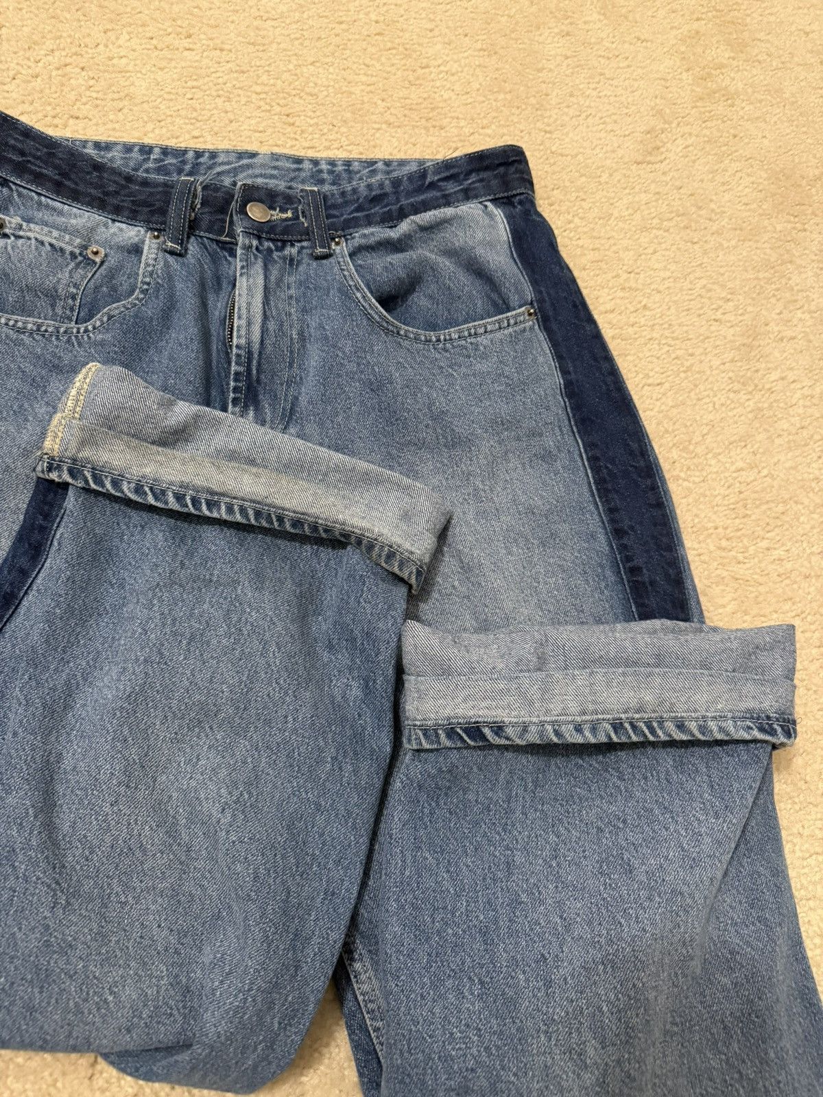Acne Studios × Japanese Brand × Vintage Navy Stripe Jeans Size US 30 / EU 46 - 5 Thumbnail