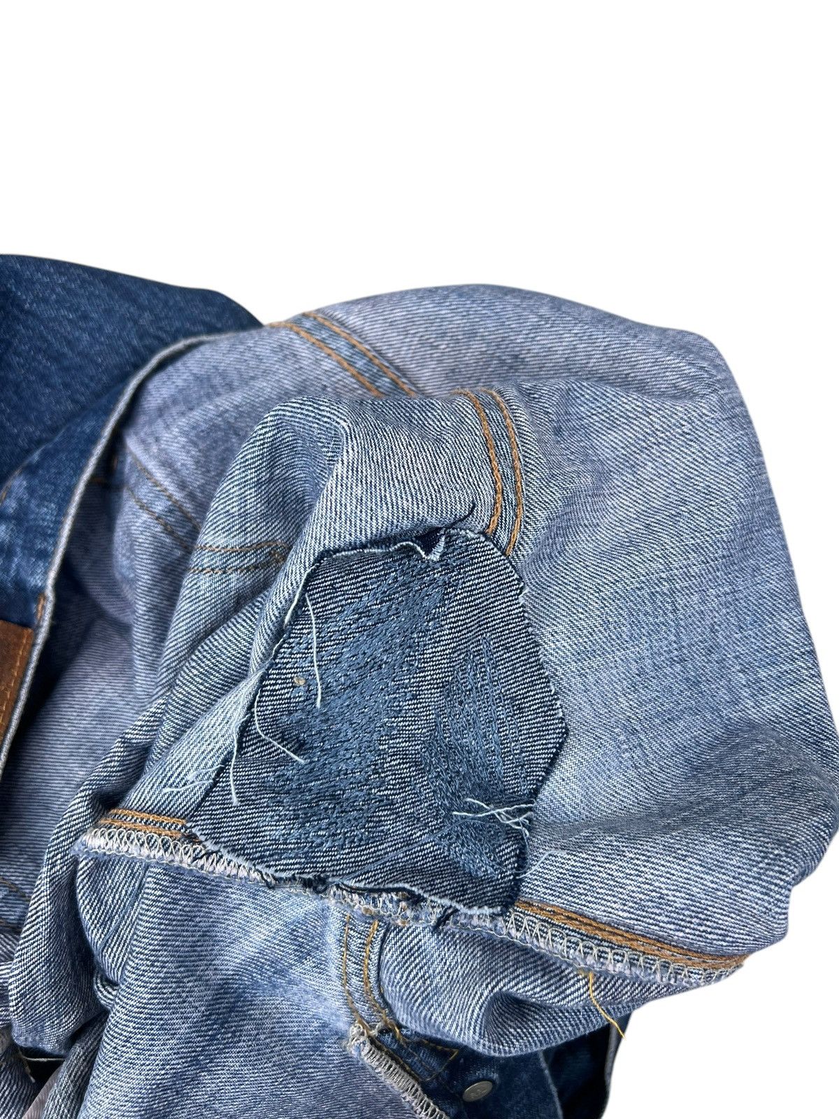 Ralph Lauren Vintage RRL Hidden Rivets Dirty Mud Denim Selvedge Jeans Size US 36 / EU 52 - 20 Thumbnail