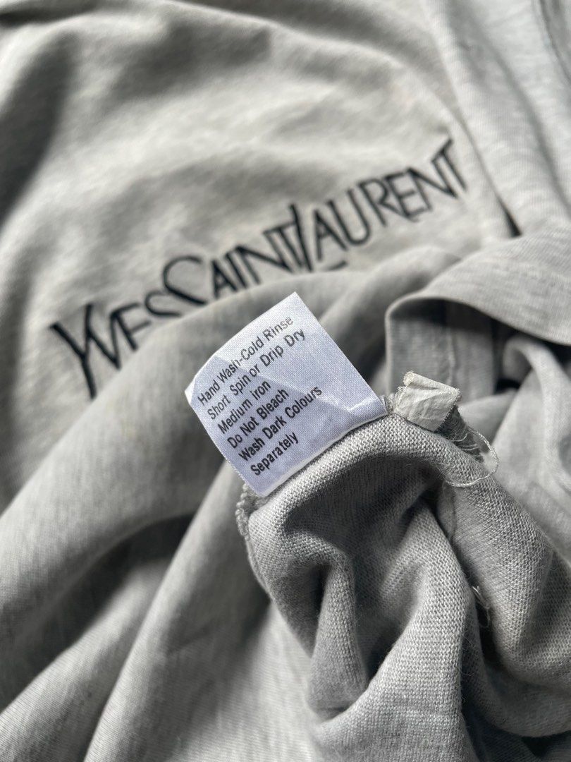 Yves Saint Laurent Vintage Yves Saint Laurent YSL Script Logo Tee Size US L / EU 52-54 / 3 - 3 Thumbnail